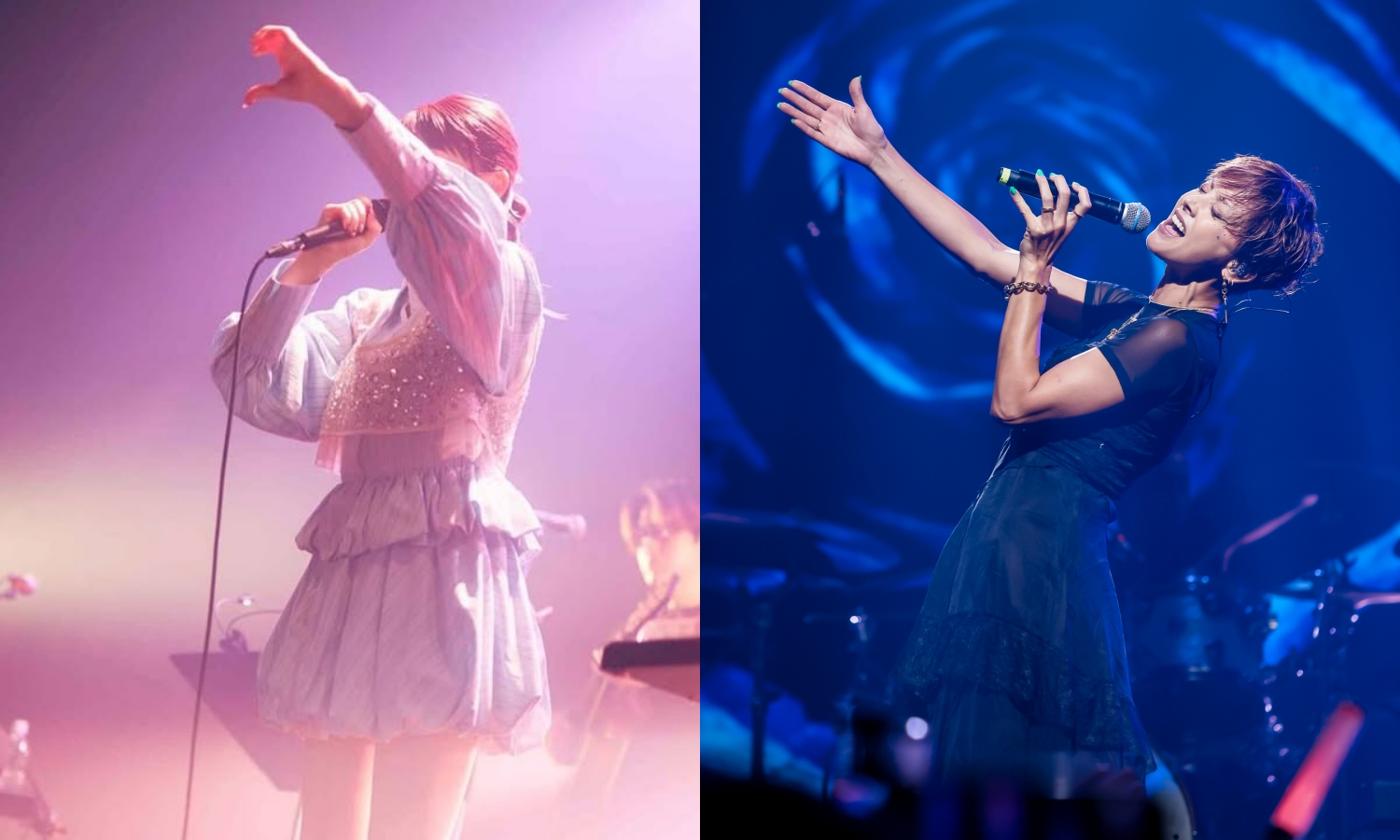 日本療癒系創作女聲 りりあ（左）與土屋安娜都將來台開唱。（左：OFF TIME、右：給樂音樂提供）