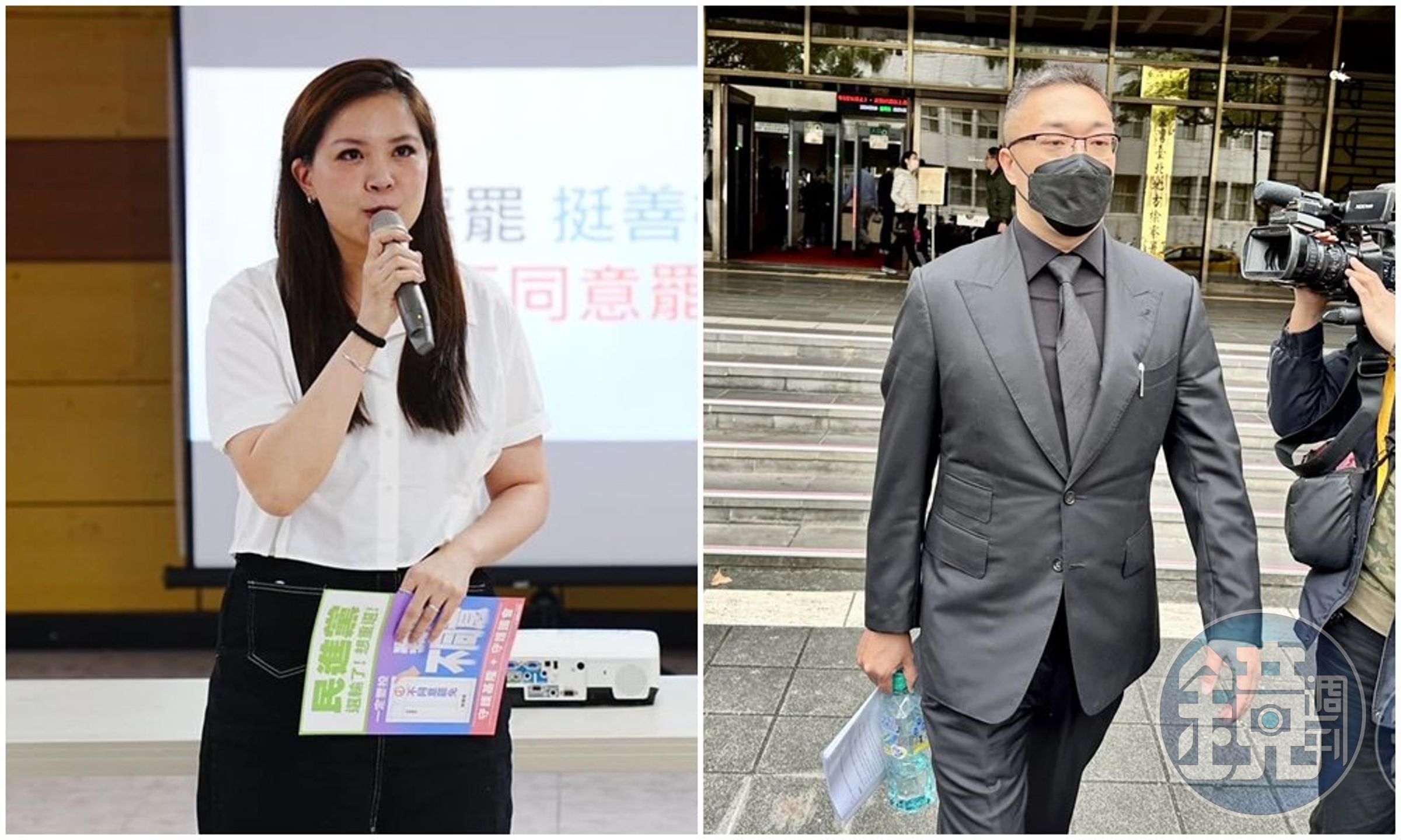 朱學恒（右圖）今日突然在臉書發文道歉，鍾沛君（左圖）表示「居心大家都清楚」。（本刊資料照、翻攝鍾沛君臉書）