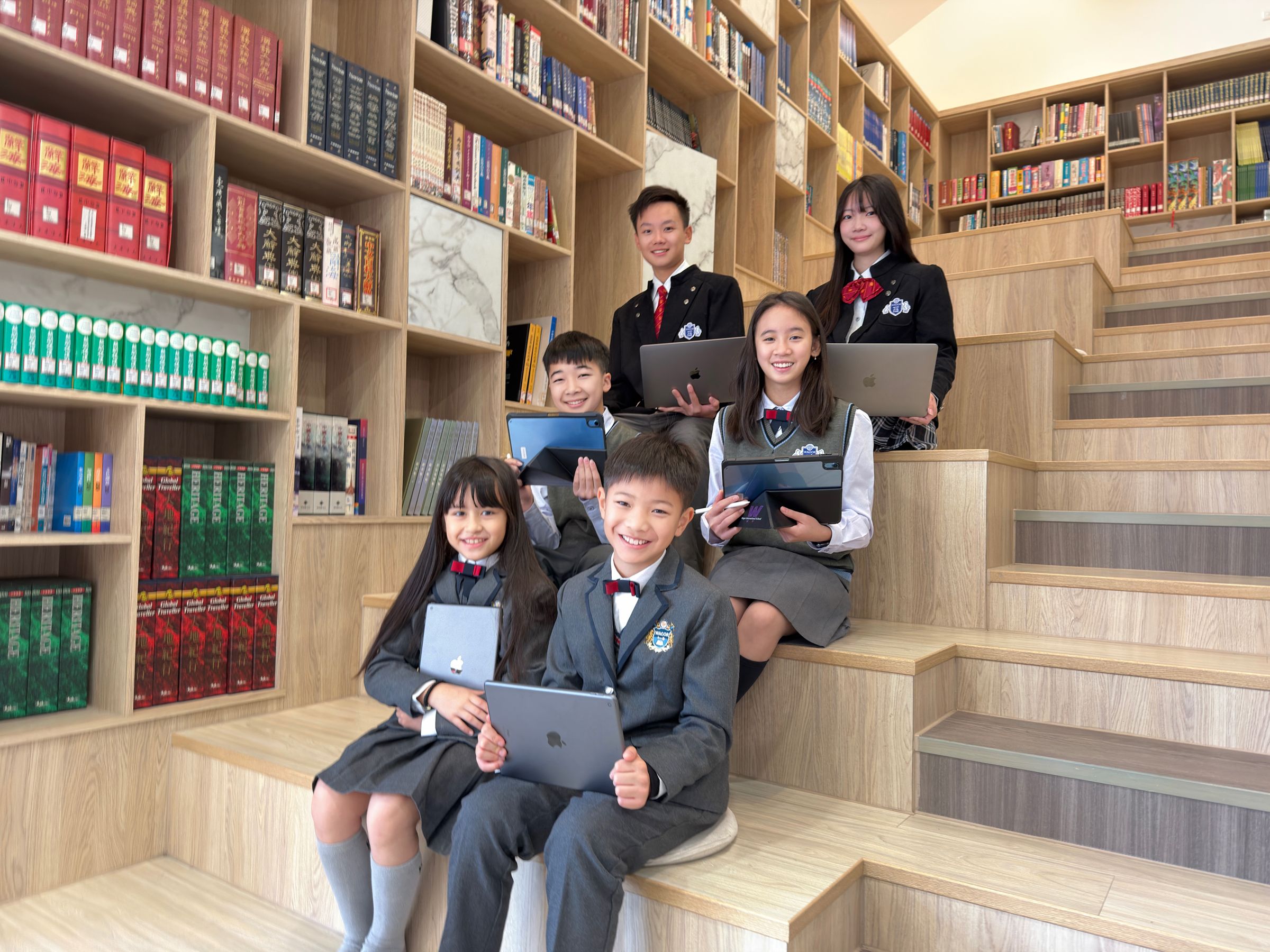 葳格北屯校區涵蓋小學、國中與高中,課程已導入AI素養應用。(葳格國際學校提供)