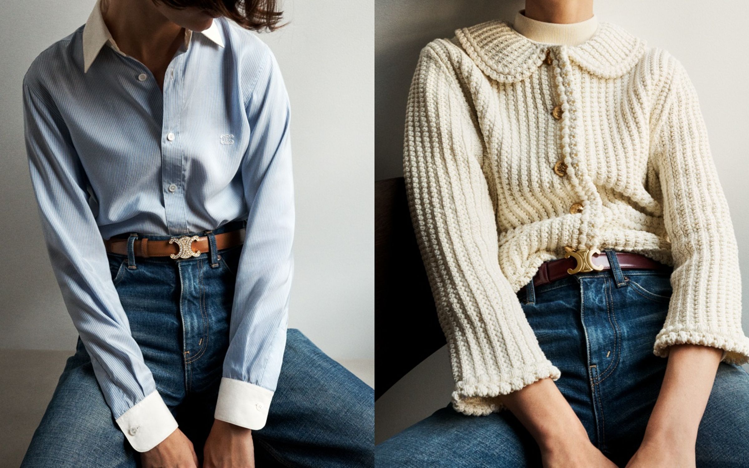 全新LA BOUCLE CELINE腰帶系列讓穿搭更靈活多樣。(CELINE提供)