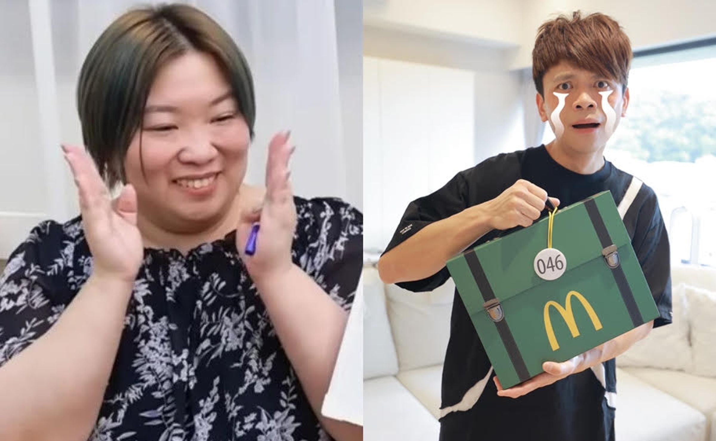 蔡阿嘎透露遲遲未收到麥當勞聯名動漫《獵人》的全套卡包,只因為公關寄錯地址。(翻攝蔡阿嘎YouTube、臉書粉專)
