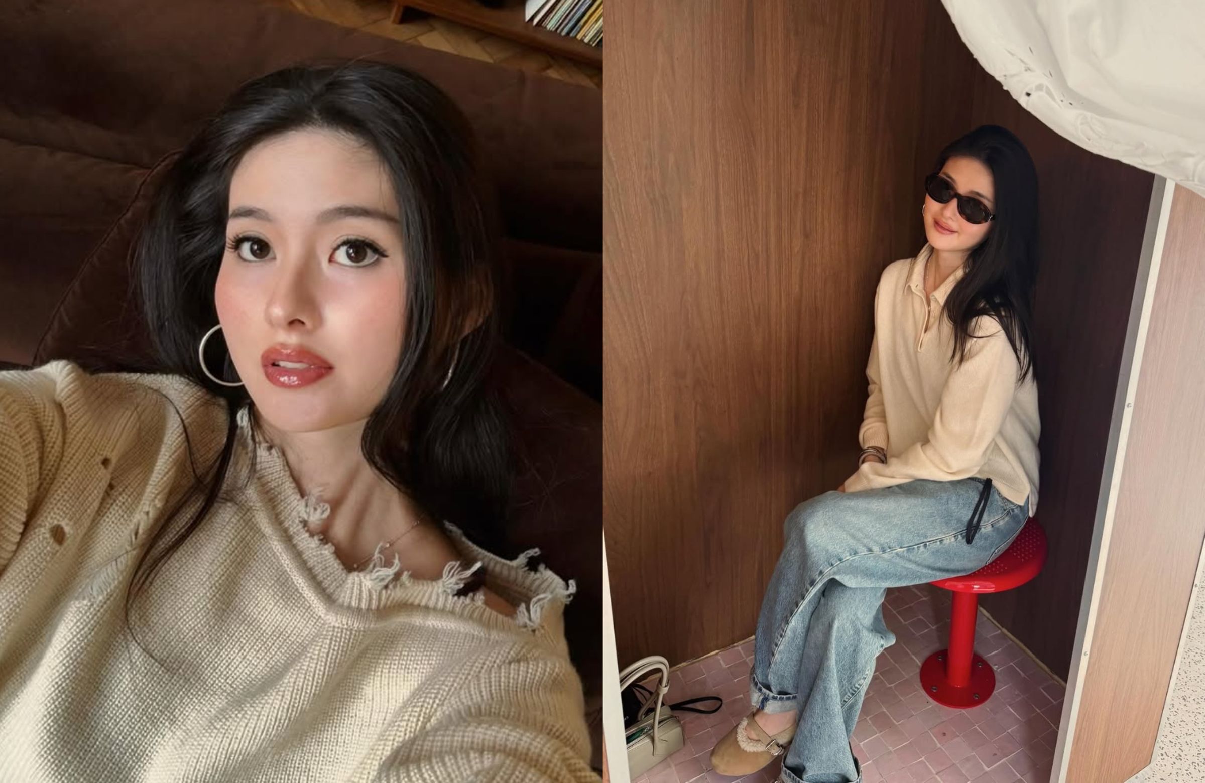 廖思惟曬出自拍與拍貼機照片，展現隨性時尚風格。（翻攝trinityliao IG）