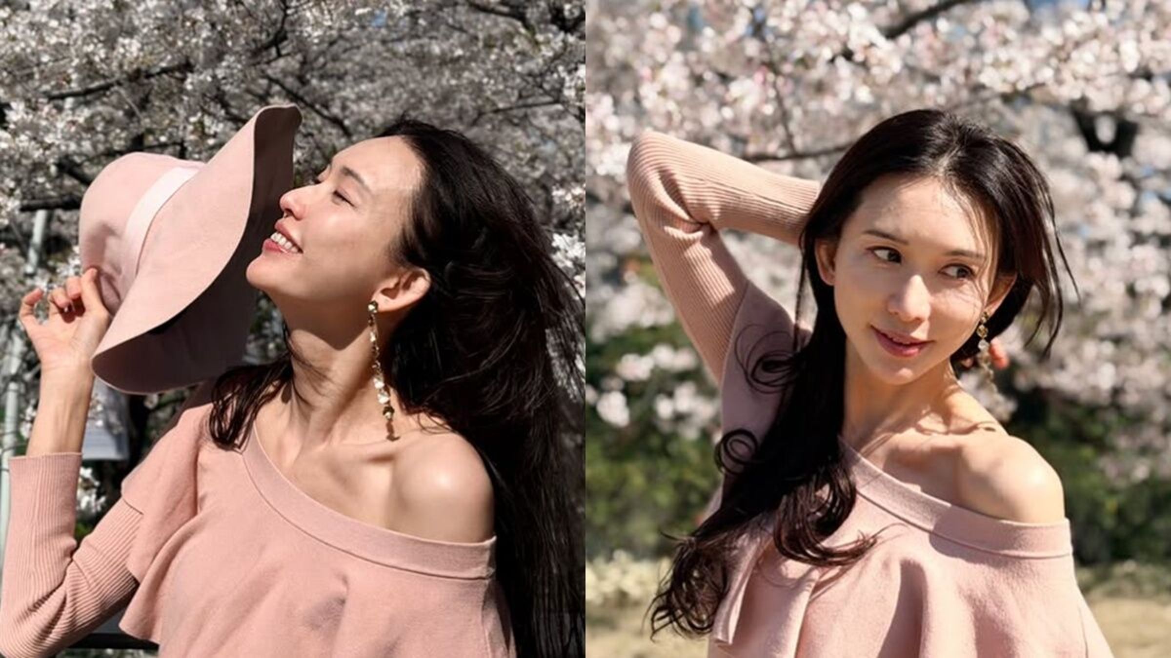 林志玲在Instagram分享一系列賞櫻美照,以優雅氣質與凍齡外貌掀起熱議。(翻攝自林志玲IG)