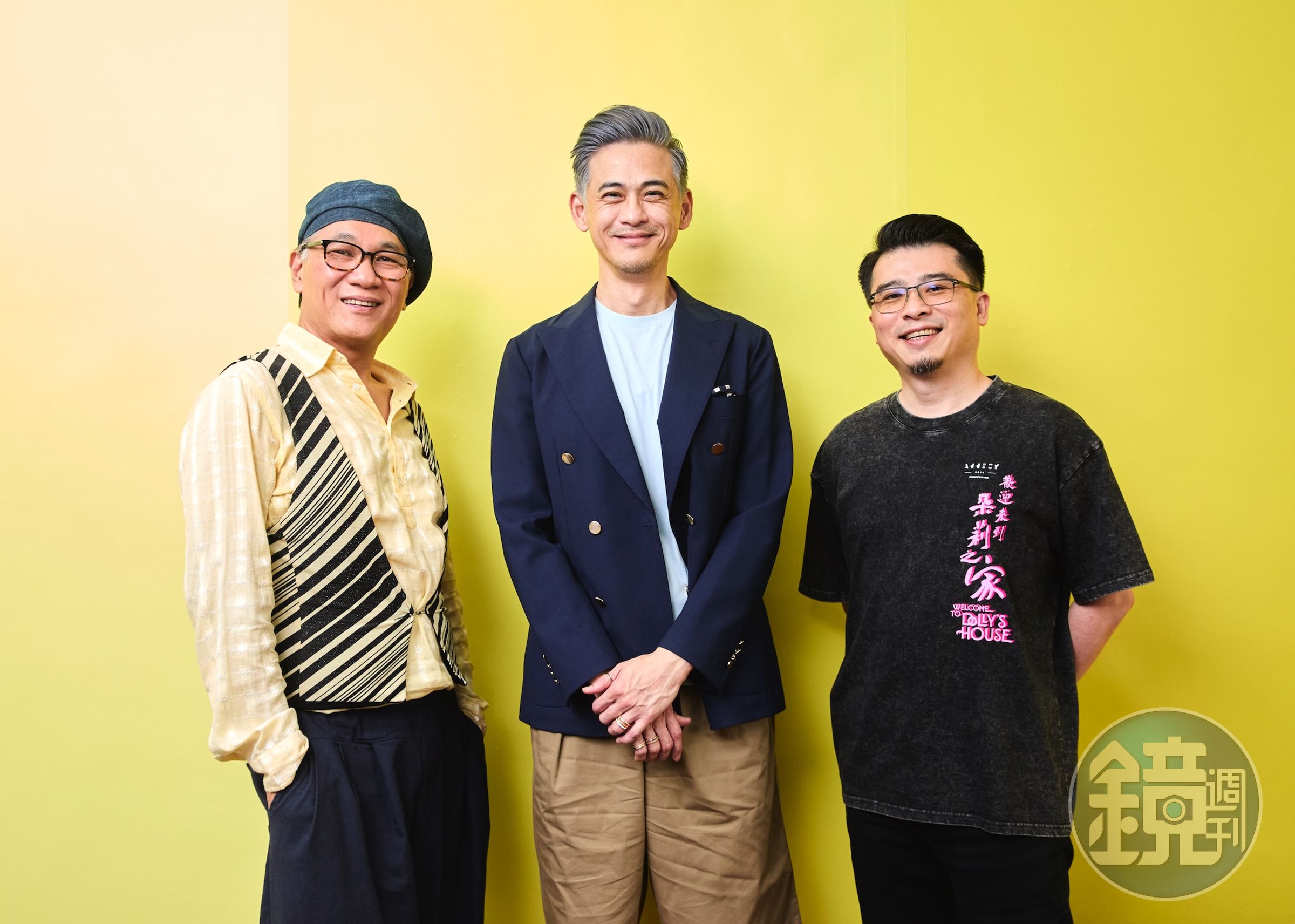 製片人周益弘（中）、動畫製片人陳映彤（右）與導演傅睿邨（左）是奇幻動畫電影《歡迎來到朵莉之家》的重要推手。