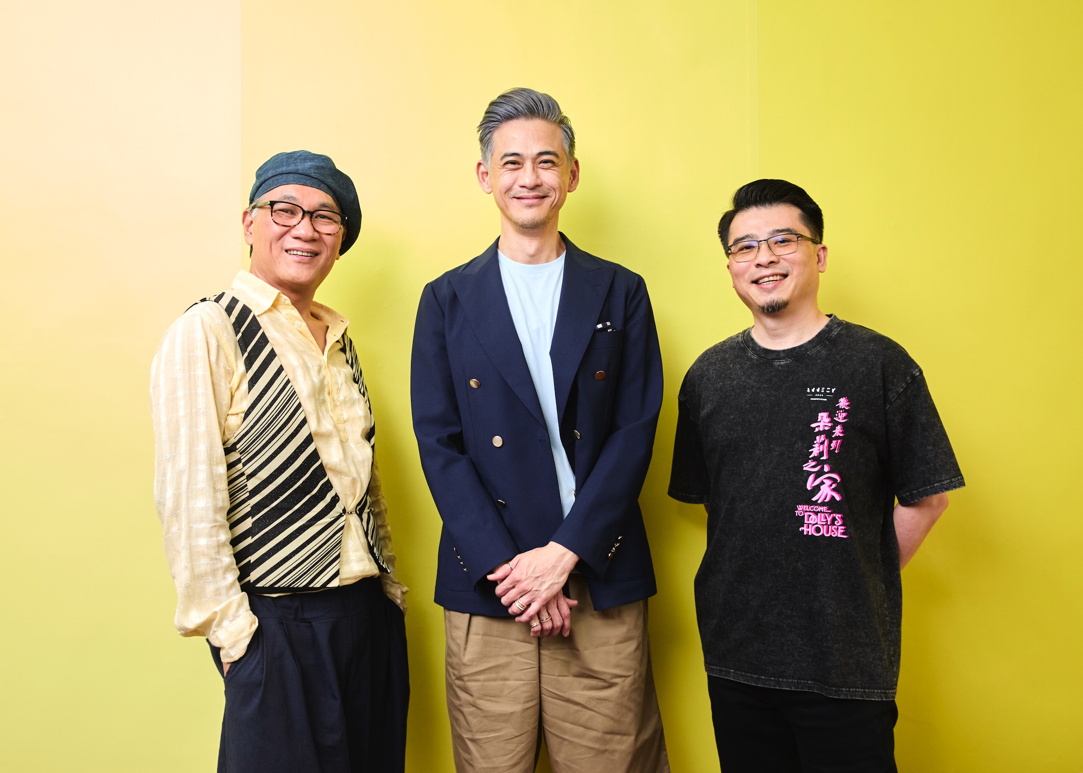 製片人周益弘（中）、動畫製片人陳映彤（右）與導演傅睿邨（左）是奇幻動畫電影《歡迎來到朵莉之家》的重要推手。