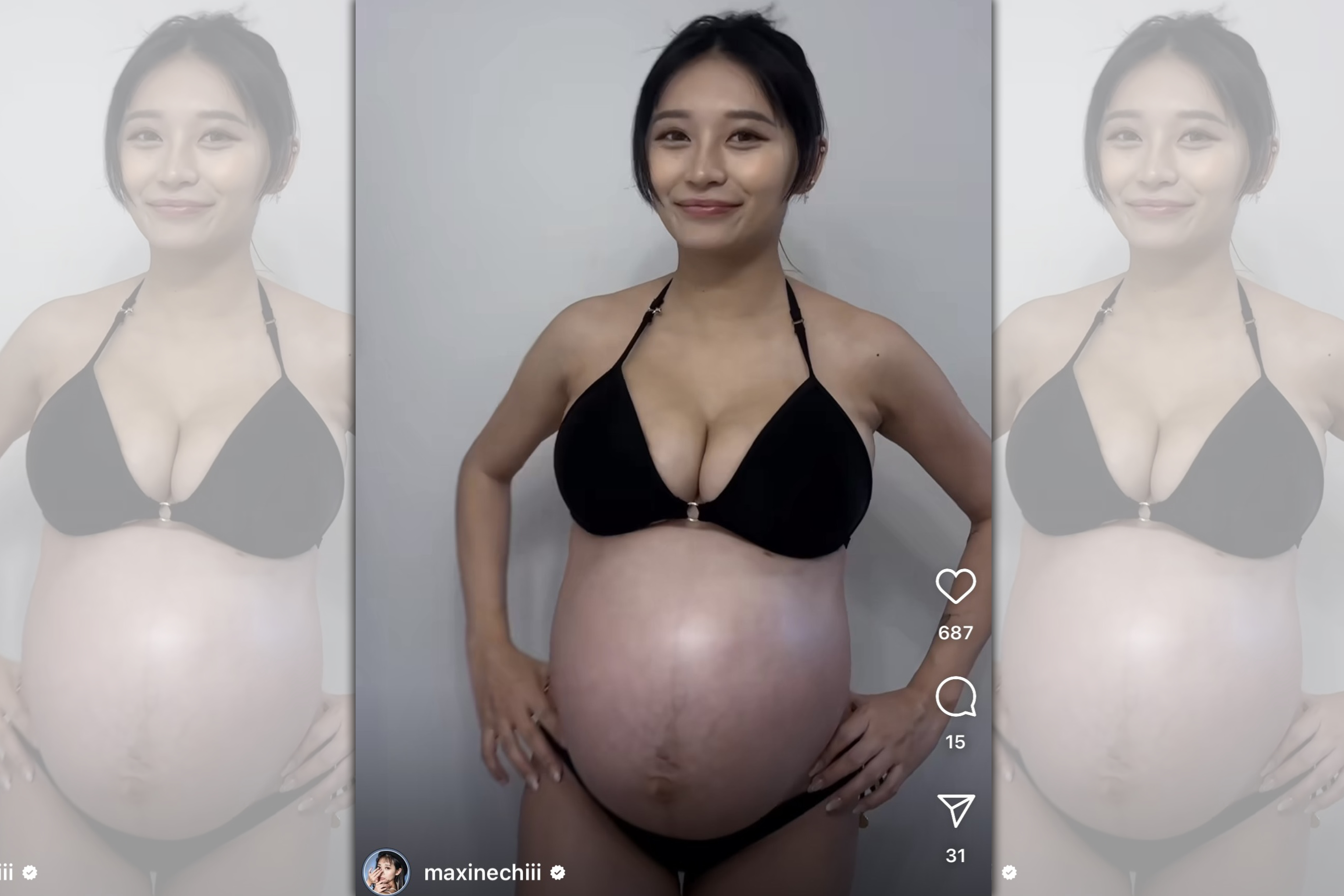 祈錦鈅懷孕，目前進入卸貨倒數。（翻攝自祈錦鈅IG）