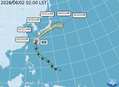 吳德榮說明颱風動向。（翻攝自中央氣象署官網）