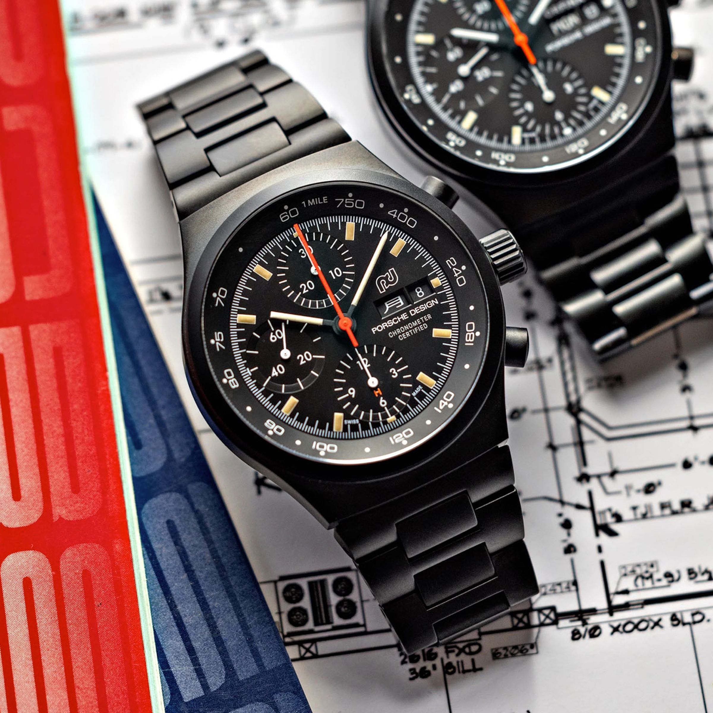 Chronograph 1《HODINKEE》聯名款,細微的改動包括時標夜光塗層的顏色、測速儀的刻度,還有6點鐘加入的H字樣。