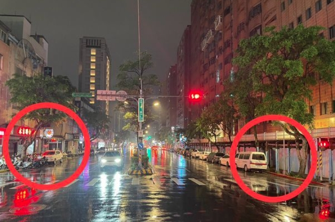 深夜都更工地怪聲引疑，然而對面正是派出所，巡邏警察隨即直搗現場，發現慣犯偷電纜「累到不能動」。（翻攝畫面）