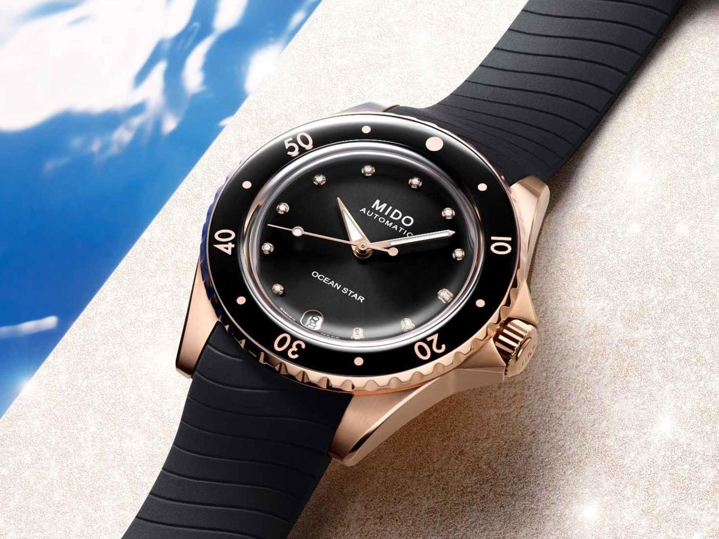 MIDO美度錶推出了全新「海洋之星」Ocean Star 36.5潛水腕錶，是品牌「海洋之星」系列的首款女士運動潛水腕錶。定價約NT$39,000。