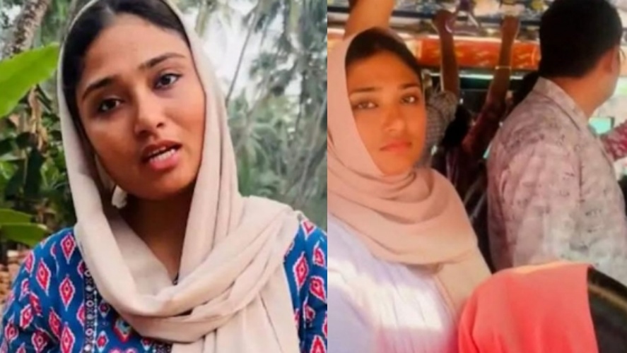 印度女網紅在網路上發布影片指控遭男子於公車上性騷擾。（翻攝自X）