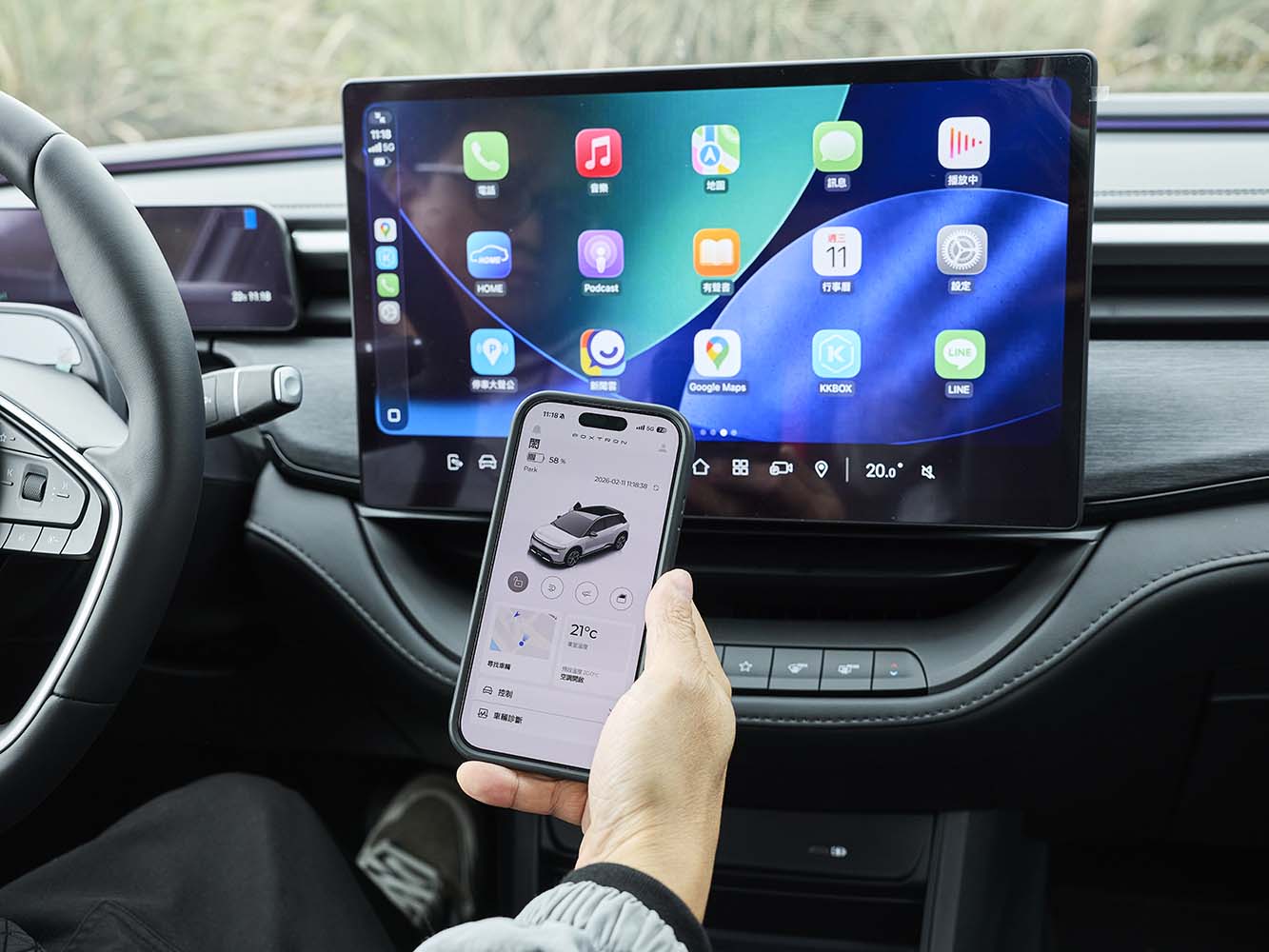 車輛提供車聯網的功能,運用手機APP可直接操控車輛。