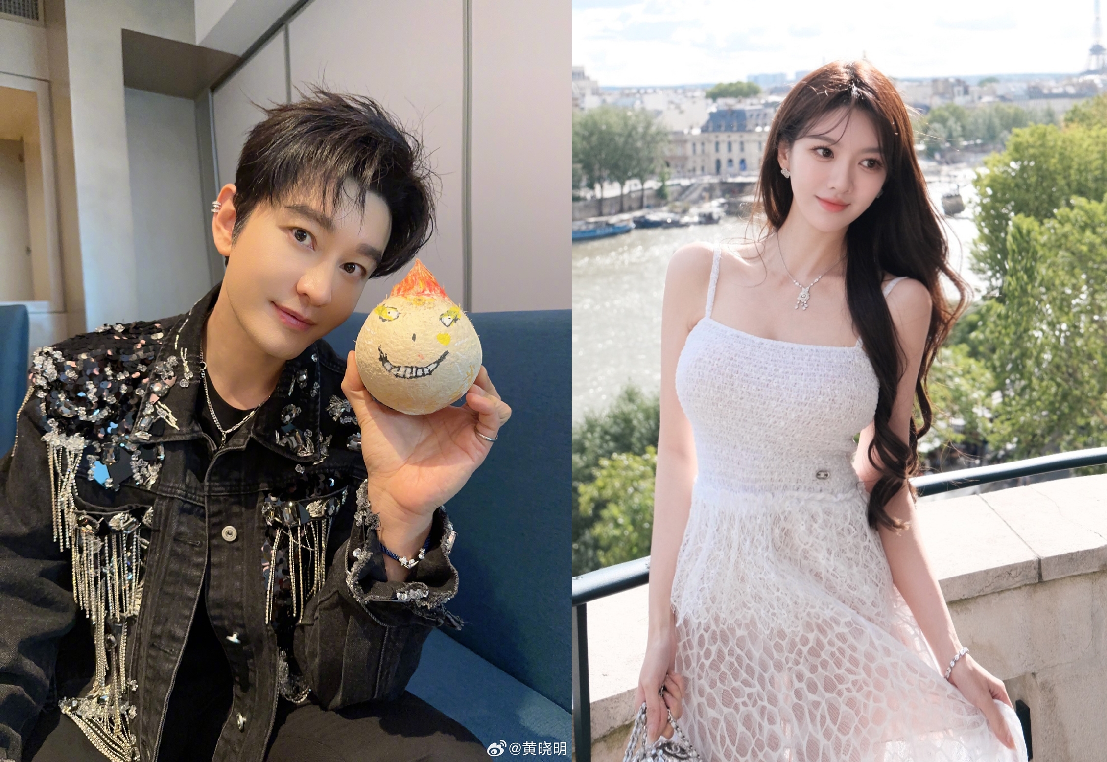 黃曉明與葉珂的戀情如今成為一場鬧劇，網稱黃曉明遇愛情詐騙，昔日「教主」搖身一變「單純小男孩」。（黃曉明/葉珂微博）