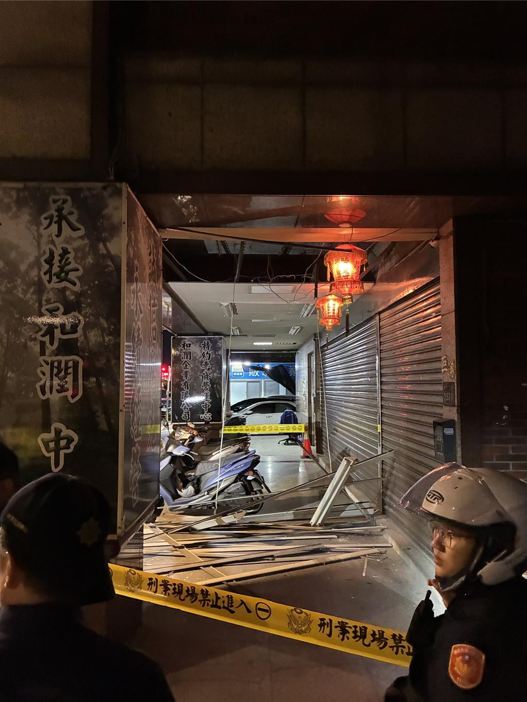 樹林開發公司遭丟擲爆裂物 凶嫌投案警疑黑幫尋仇