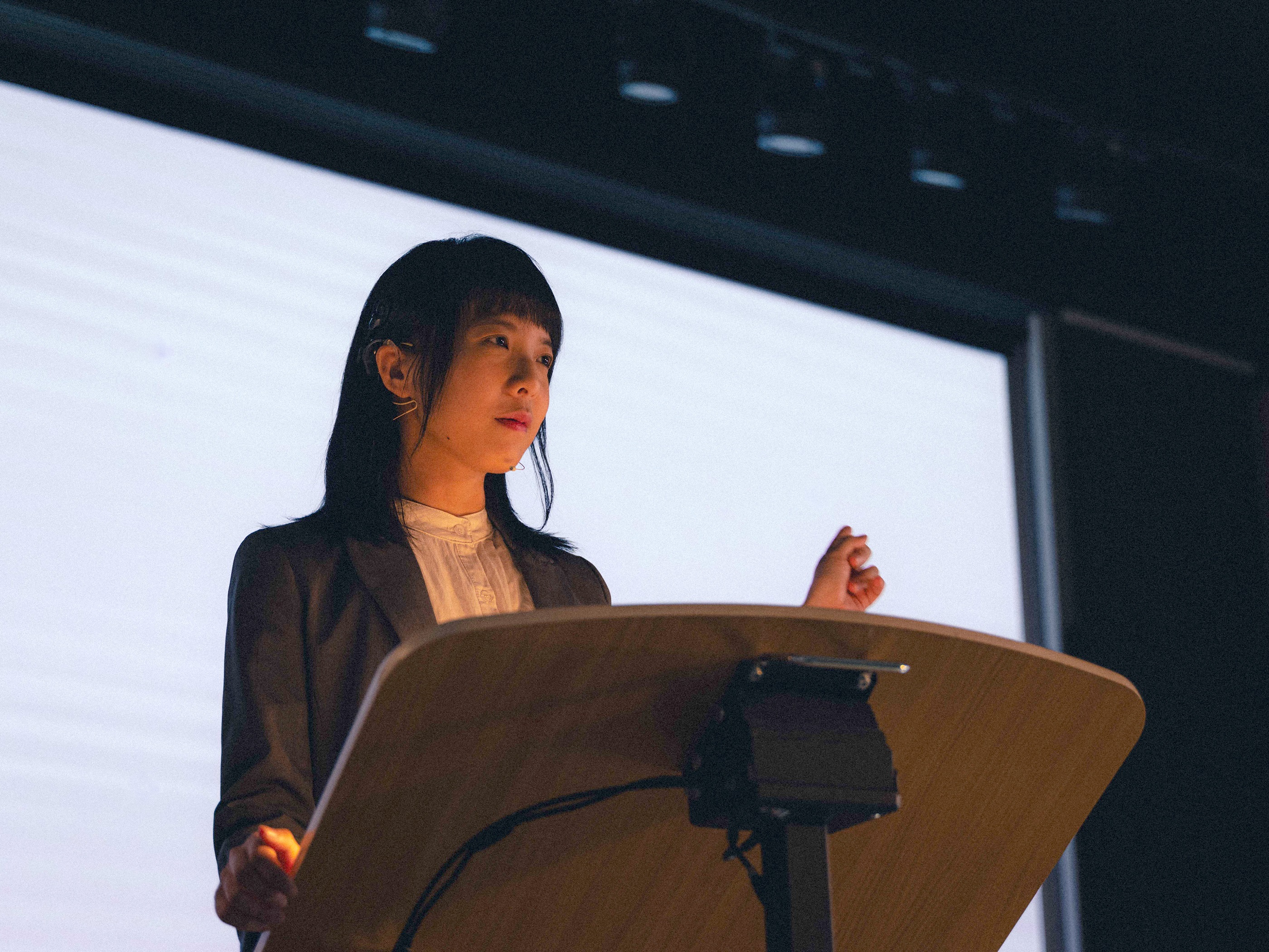 鍾雪瑩在《看我今天怎麼說》中以生動自然的演技詮飾聽障人士，獲去年金馬獎最佳女主角。（華映娛樂提供）