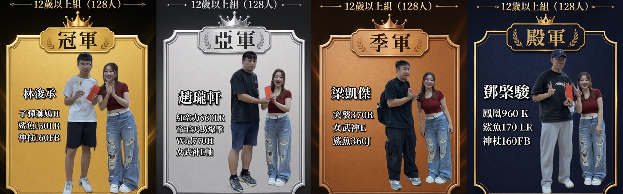 第一屆的選手們，接受天后闆妹親自頒獎。