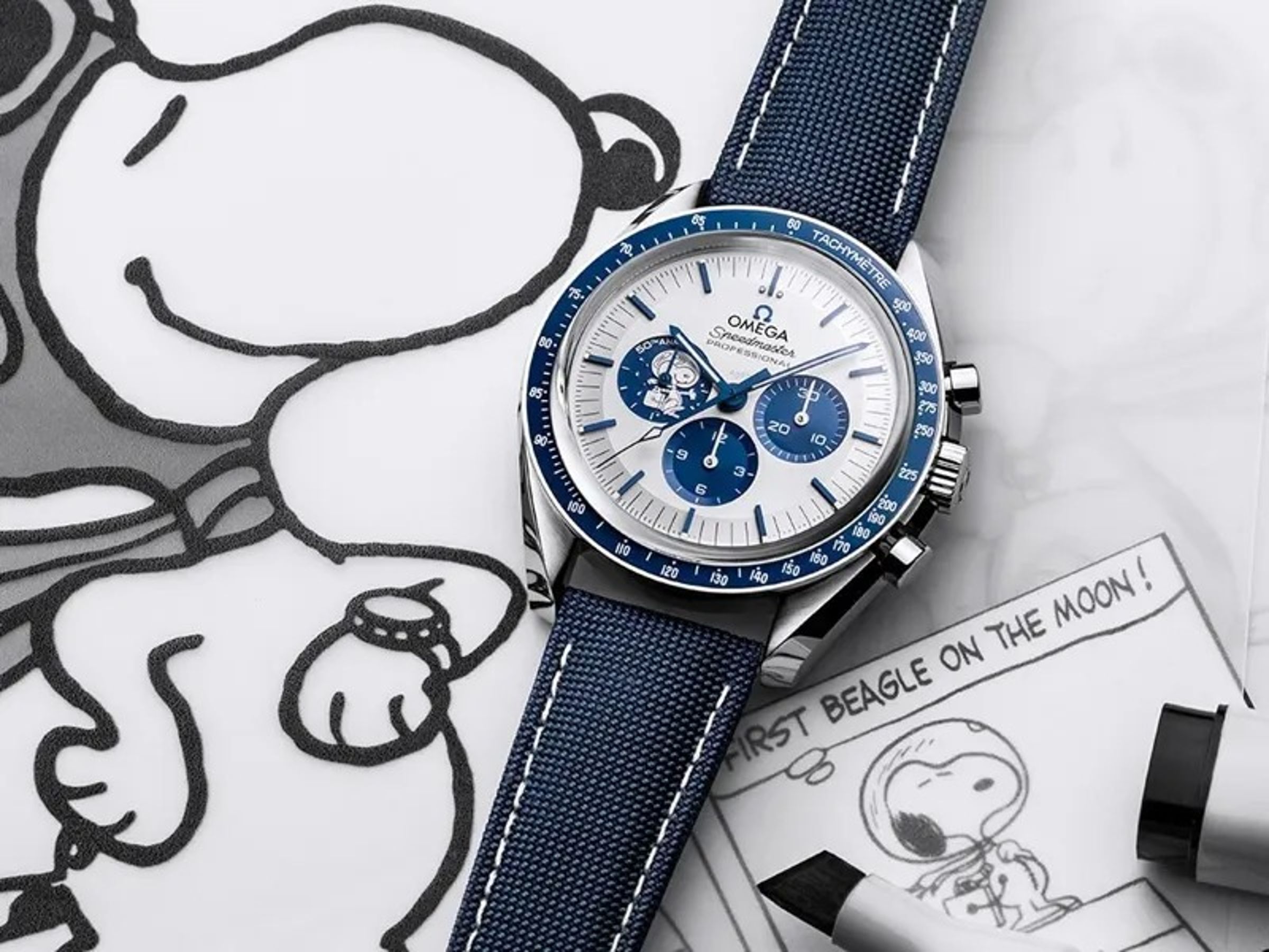 Speedmaster “Silver Snoopy獎章”紀念錶，致敬 Omega 支援 Apollo 13 的傳奇時刻。