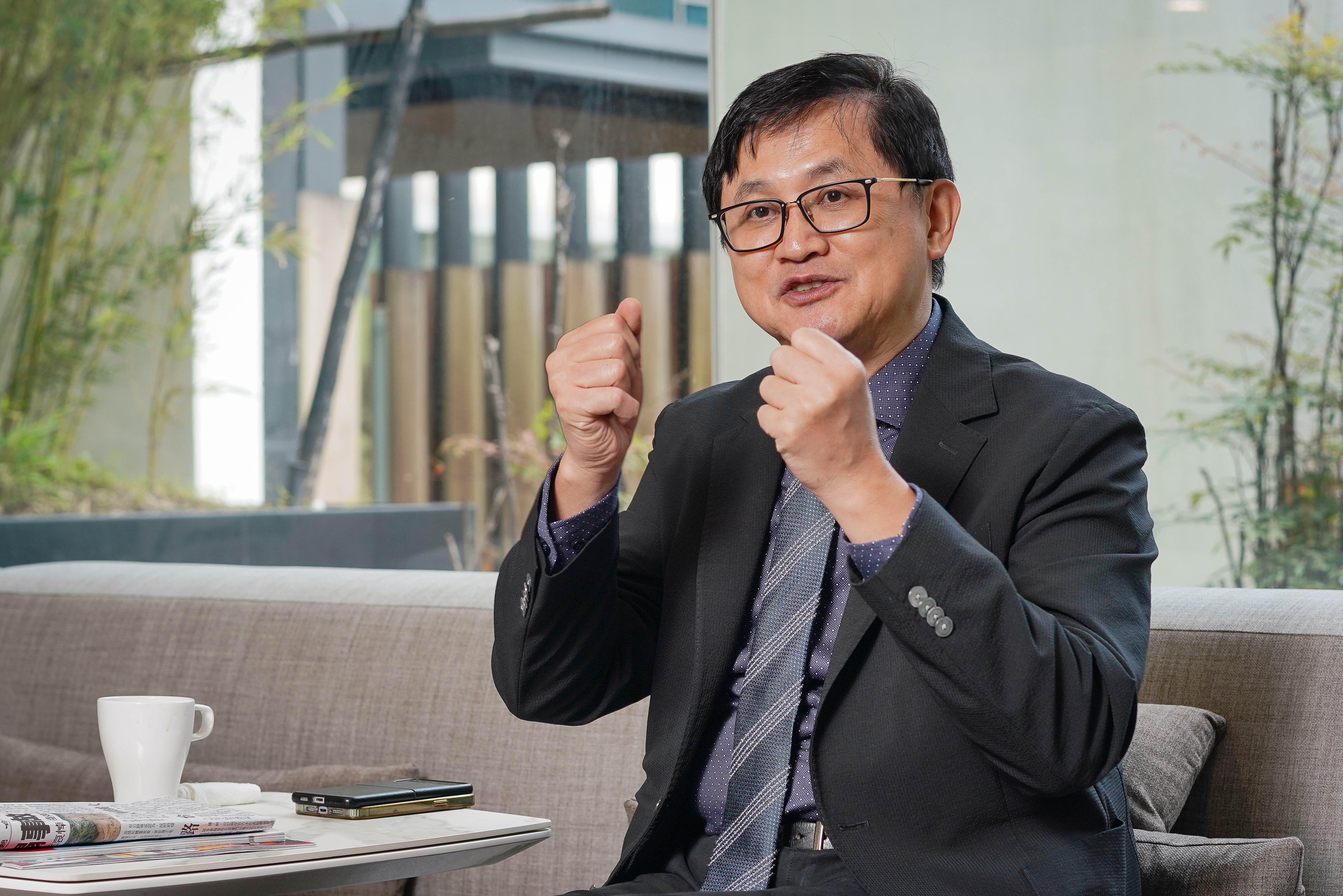 川普當選後對台積電與台灣半導體的影響，童子賢（圖）認為不會因為哪個人當選而改變，束崇萬則稱台灣半導體產業的「根基」仍深植於本土。（本刊資料照）