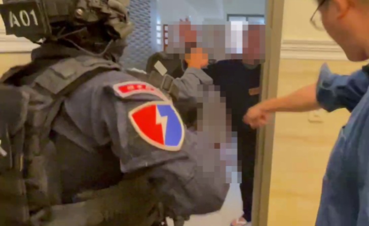 警方逮捕林男。（翻攝畫面）