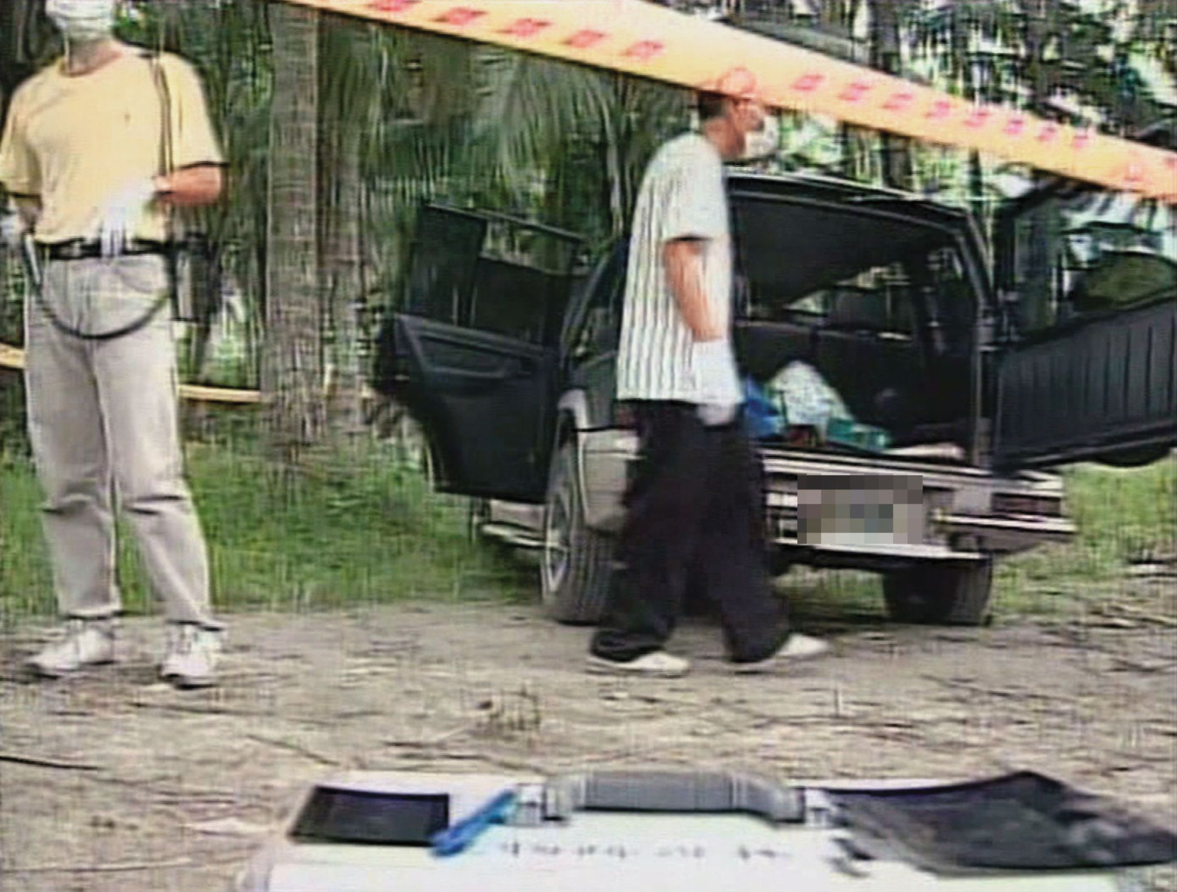 阿銘駕駛死者的車（圖）衝撞警車後，棄車逃逸，人間蒸發。（東森新聞提供）