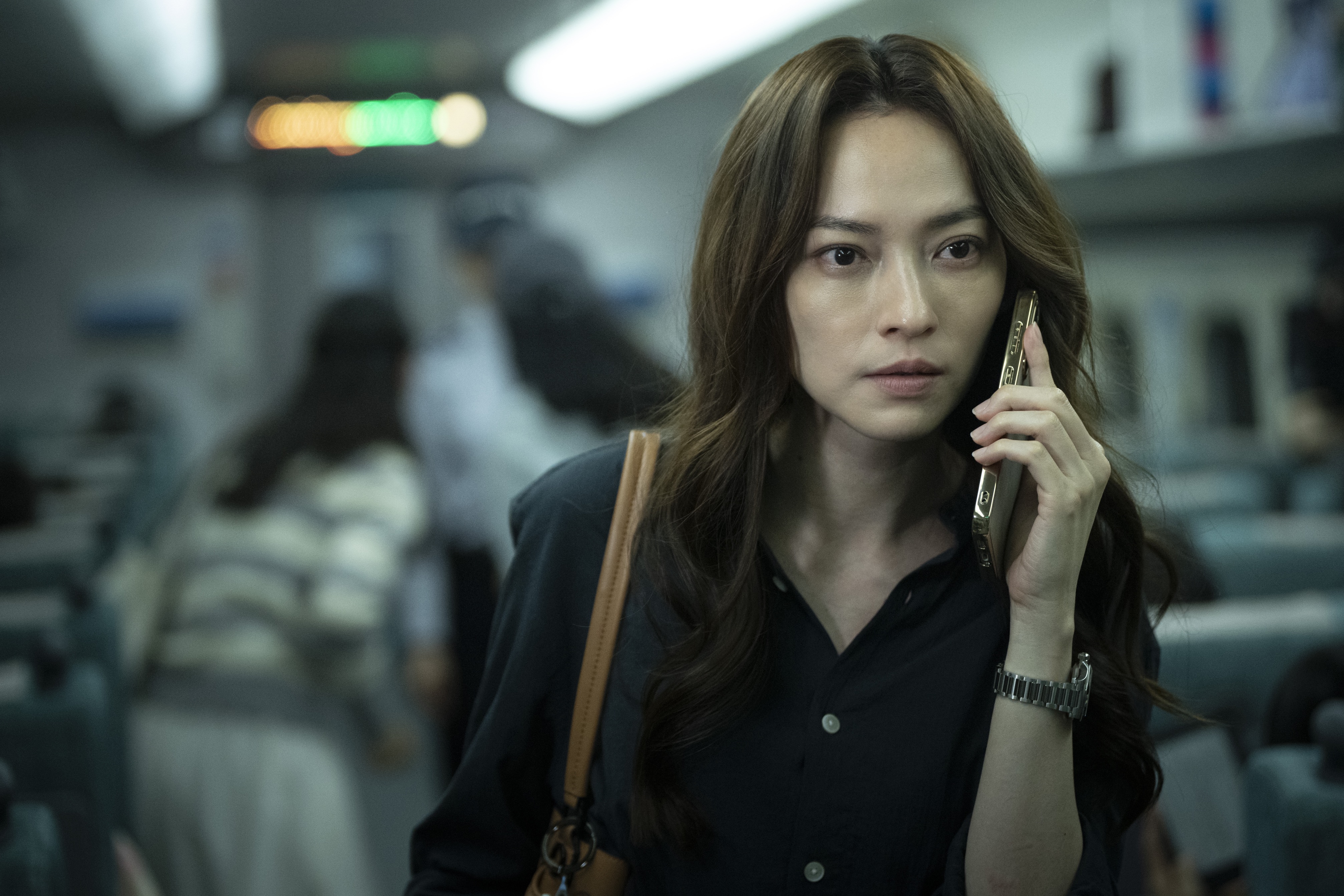 姚以緹在《96分鐘》飾演王柏傑的妻子。  （華影國際提供）