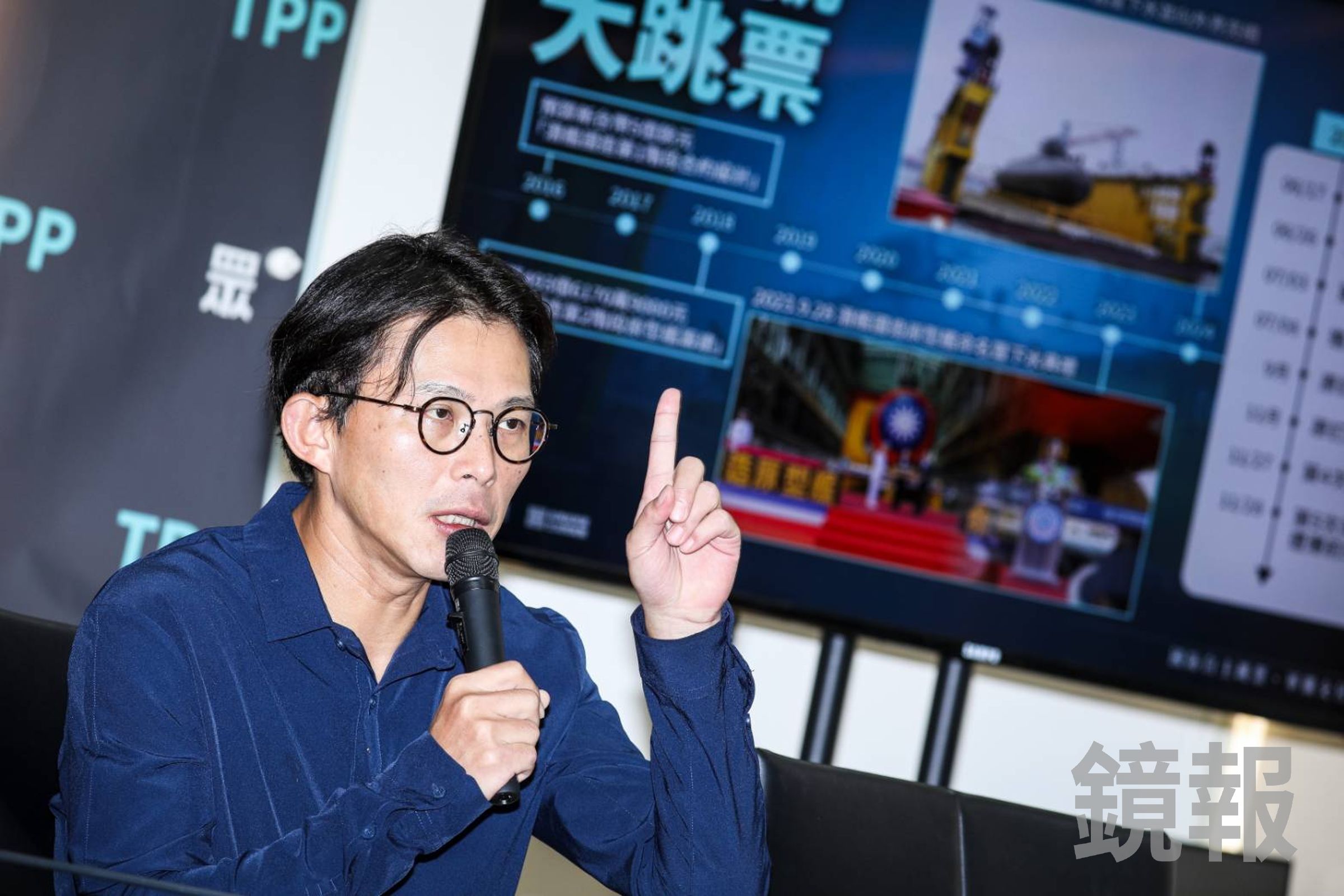 黃國昌今回應關於李有宜退黨衍生的內鬥爭議，強調初選機制公平。（鏡報鄒保祥）