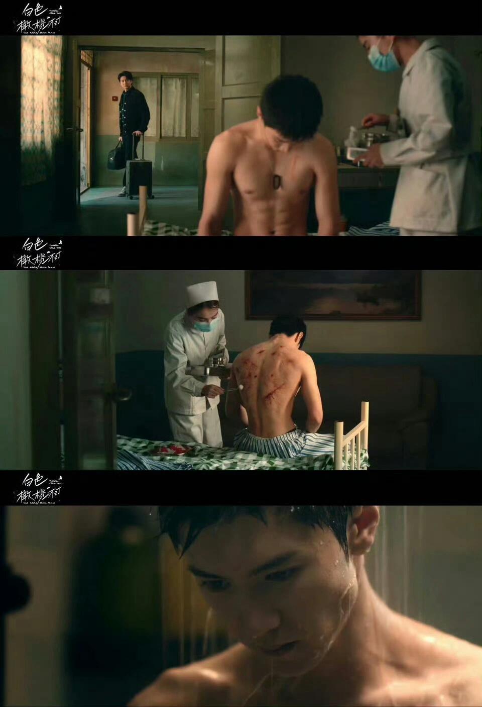 陳哲遠在陸劇《白色橄欖樹》練就倒三角背肌與精實胸肌。(iQIYI愛奇藝國際版提供)