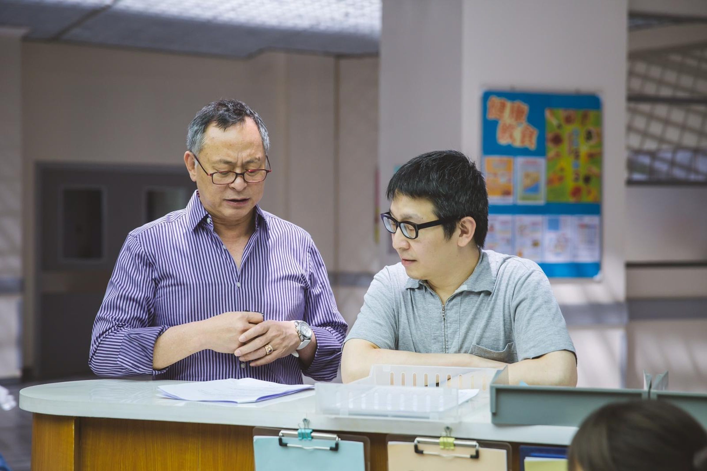 杜琪峯（左）與游乃海（右）是合作超過20年的工作夥伴。（朱淑儀提供）