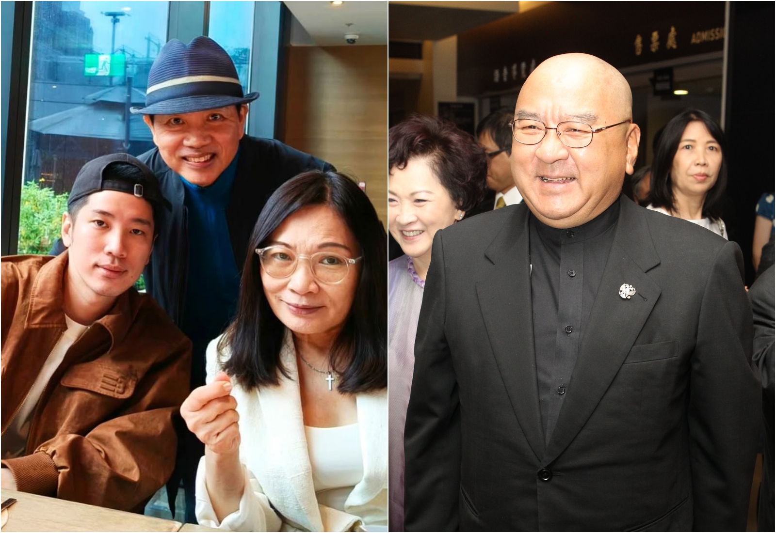 藝人陳凱倫(左圖上)的兒子陳銳曾誤入歧途,在服刑期間,尹衍樑主動找上門送暖,給予陳銳鼓勵。(翻攝自Instagram/資料照)