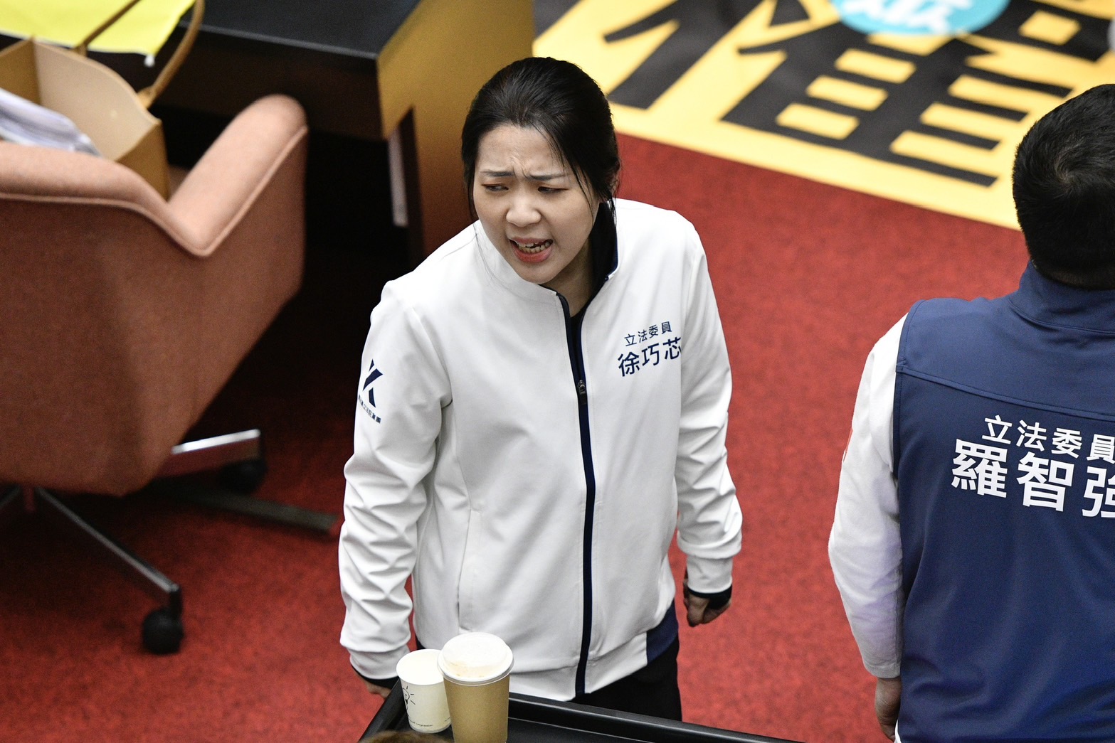 徐巧芯不認「蓄意」踹倒陳亭妃。