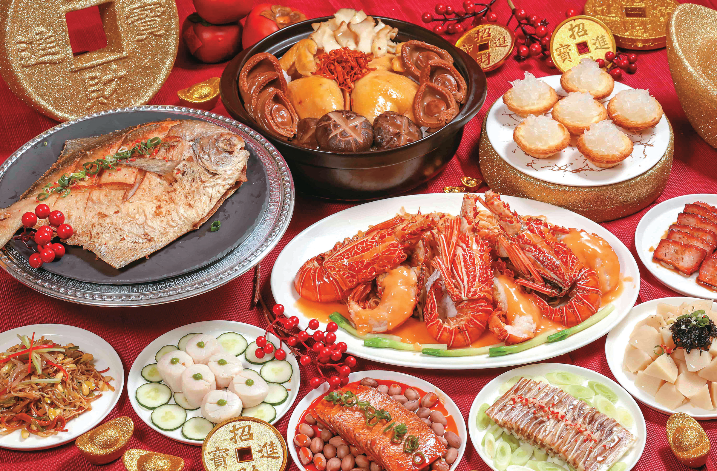 年菜料理注重象徵意義及儀式感,常可見鯧魚等應景料理。(圖/晶華酒店提供)