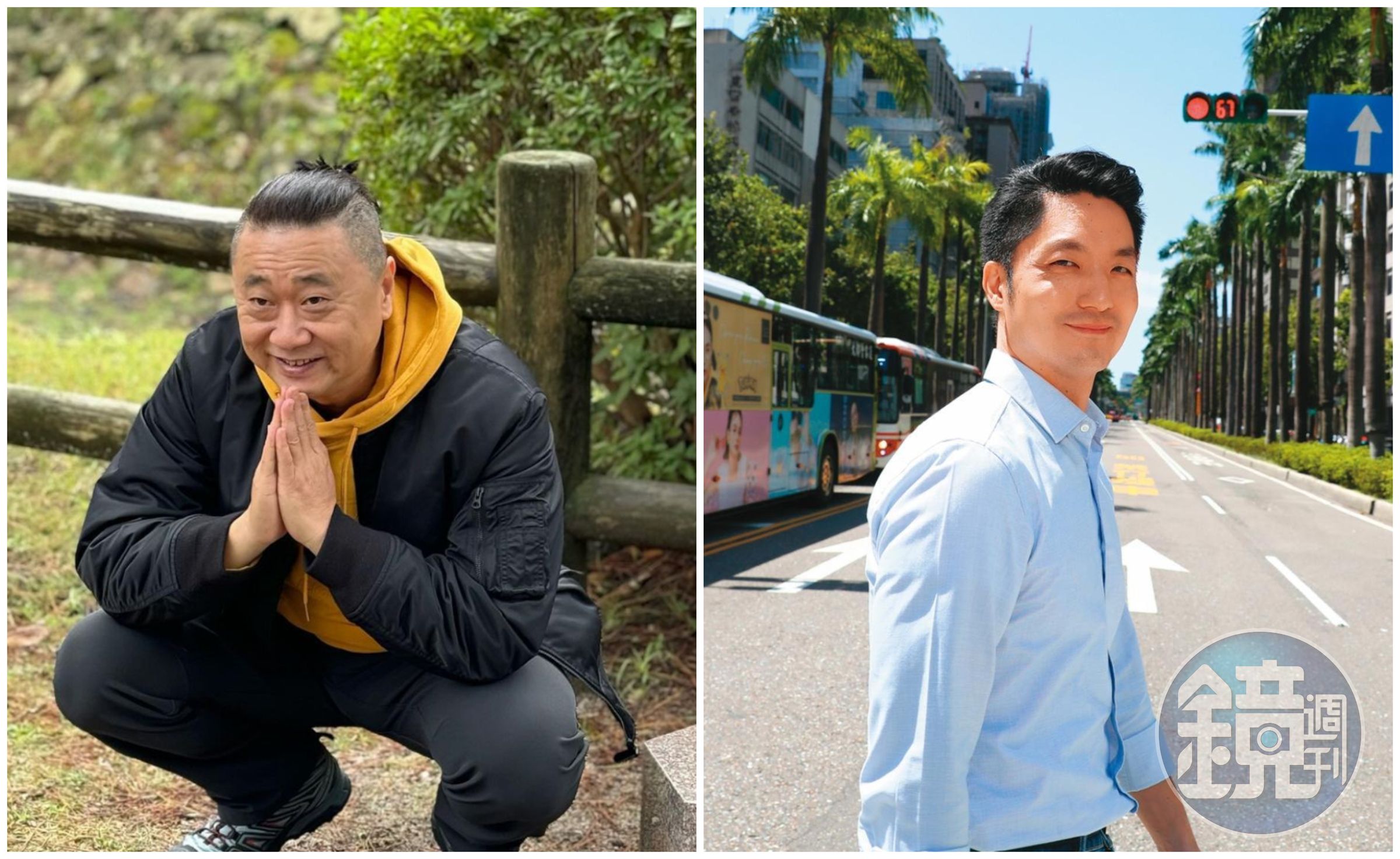 蔣萬安(右圖)親自邀請邰智源(左圖)擔任台北市拒菸大使。(本刊資料照、翻攝邰智源IG)
