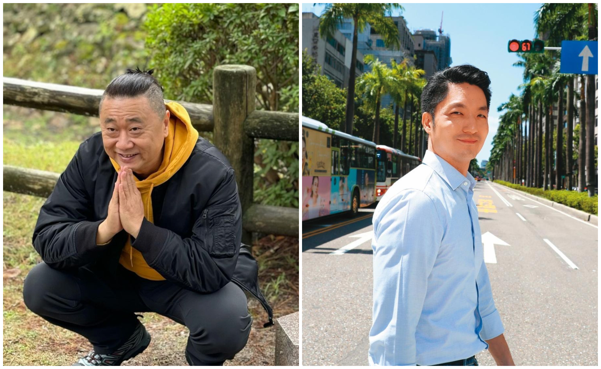 蔣萬安（右圖）親自邀請邰智源（左圖）擔任台北市拒菸大使。（本刊資料照、翻攝邰智源IG）