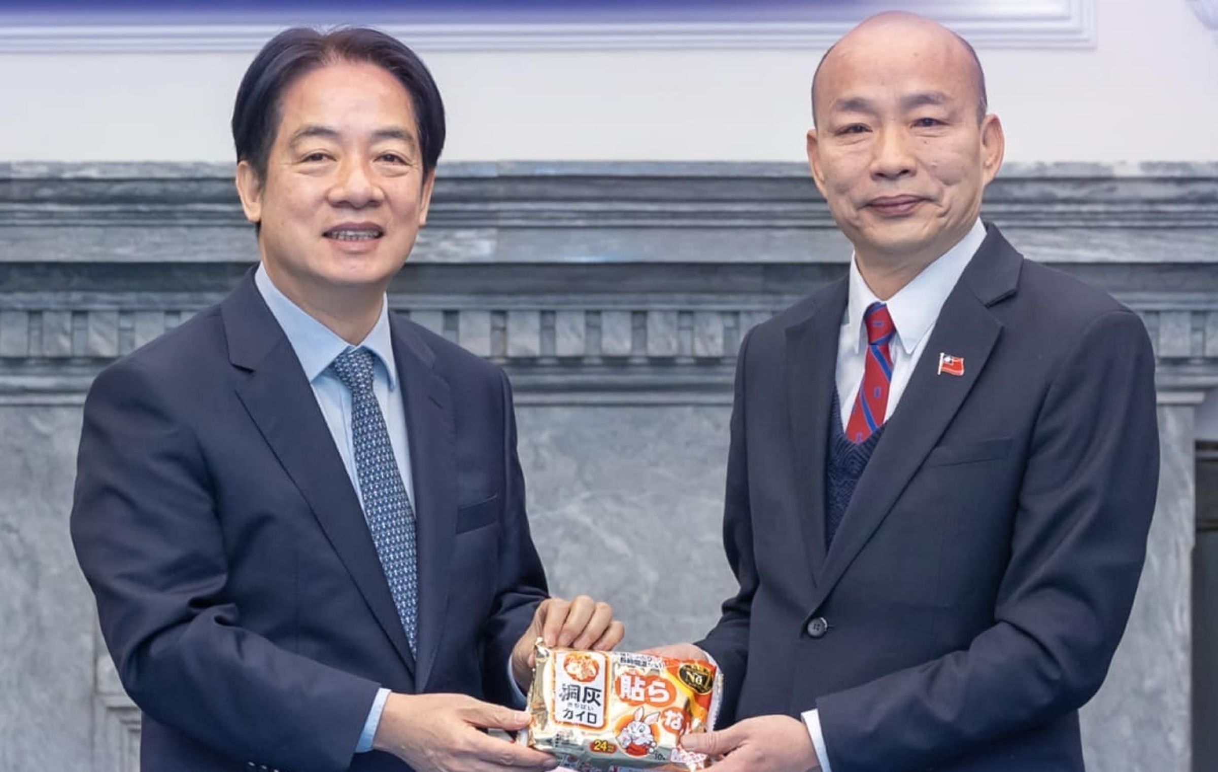 總統賴清德今與立法院長韓國瑜喝咖啡,盼朝野在中央總預算案上能持續協商。(翻攝自賴清德臉書)