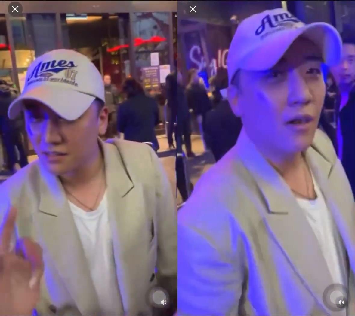 網友26日晚間在北市夜店遇到勝利。（翻攝照片）