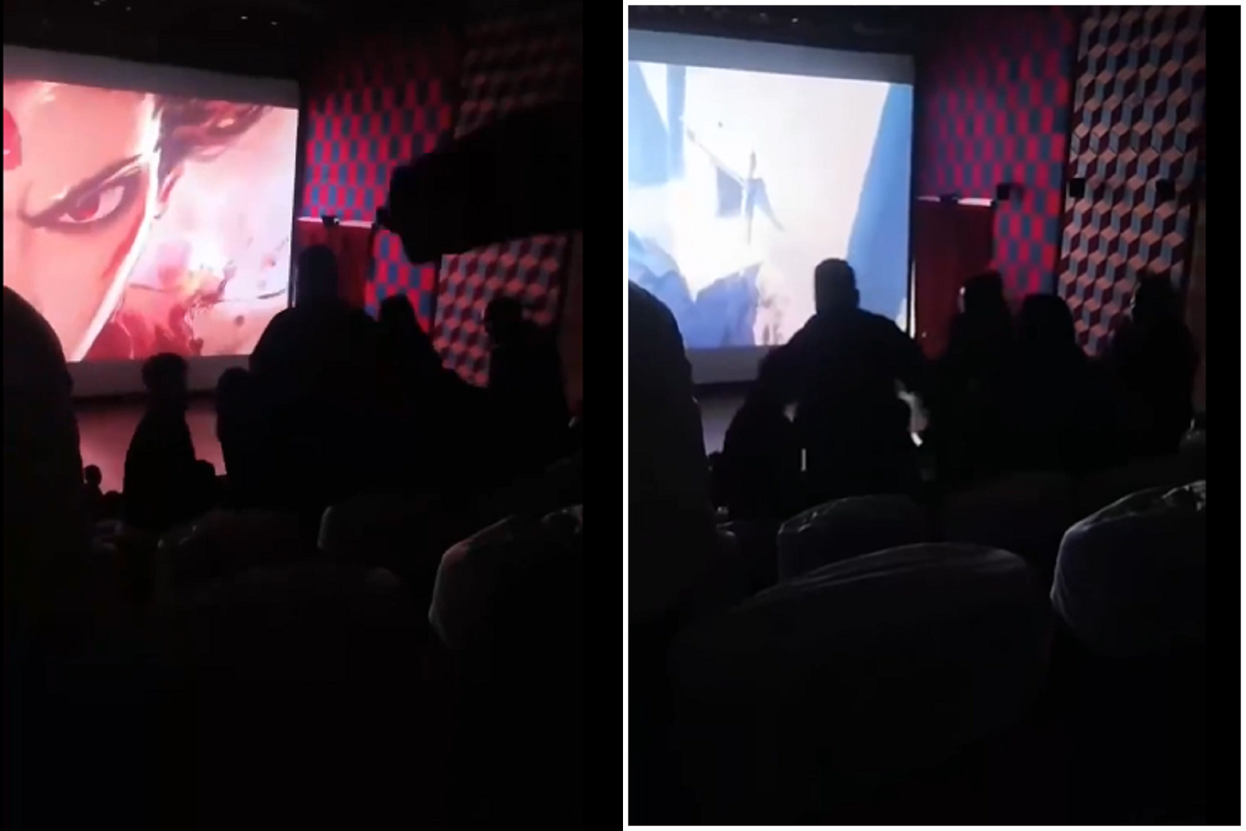 《哪吒2》在中國超熱賣，驚爆有觀眾「看到集體中邪全武行」！震撼影片曝光。（翻自X平台）