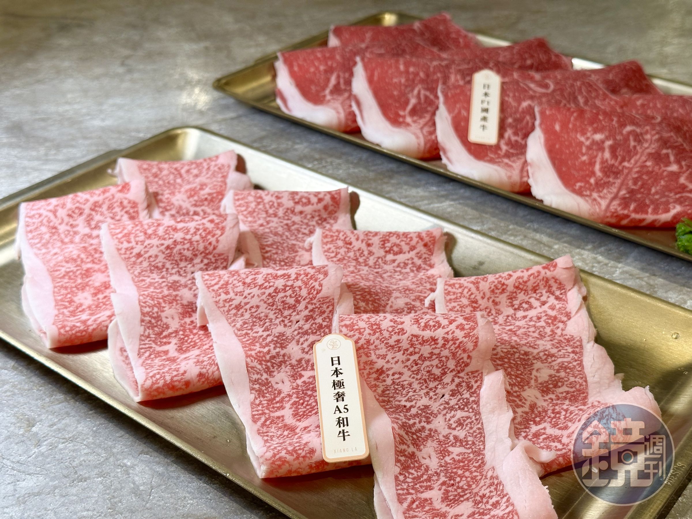 1,580元「極奢A5和牛嚮」套餐,牛肉升級成日本的A5和牛和F1國產牛。