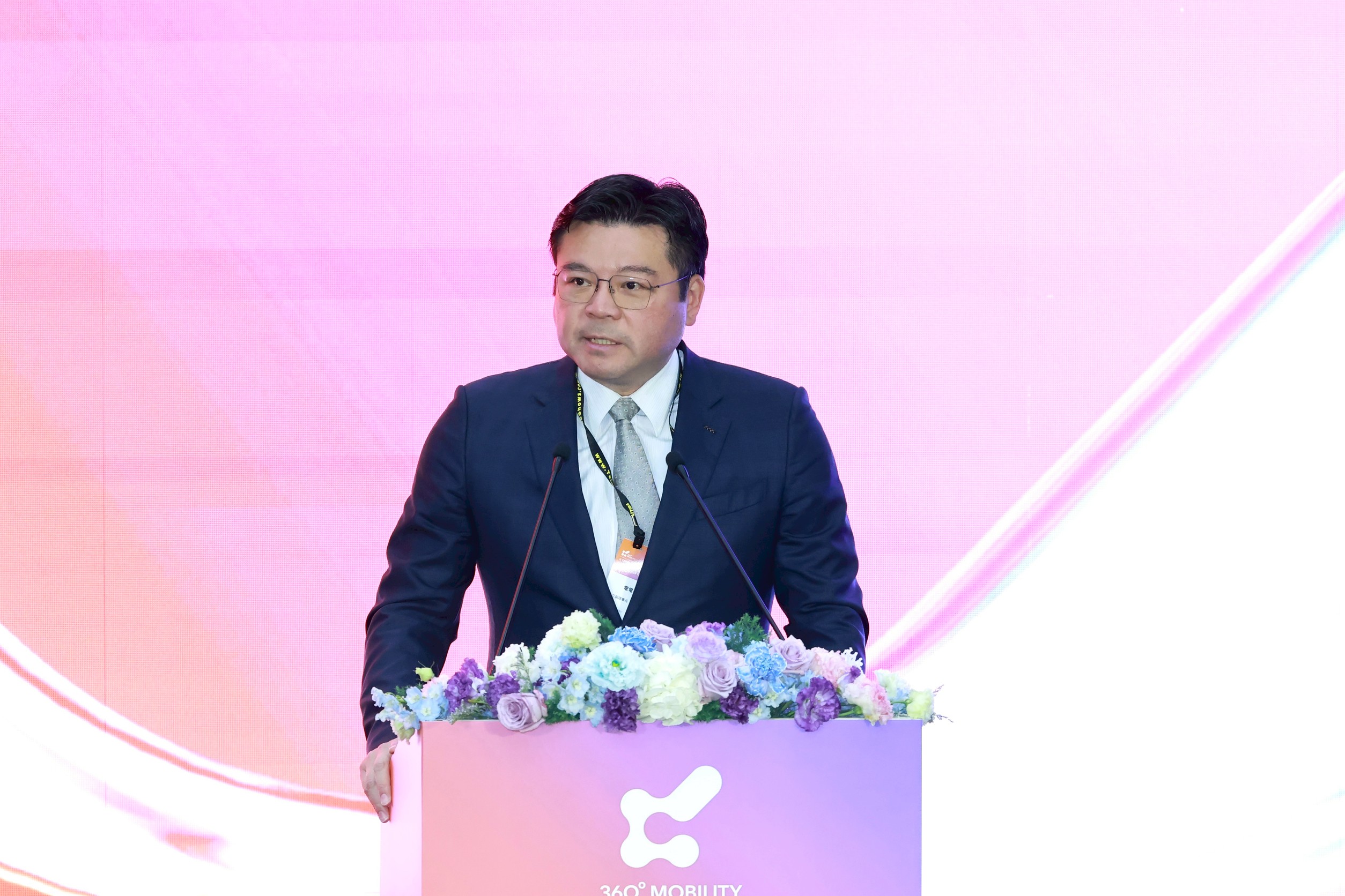 電電公會副理事長許介力今日上午出席「台北國際車用電子展」。