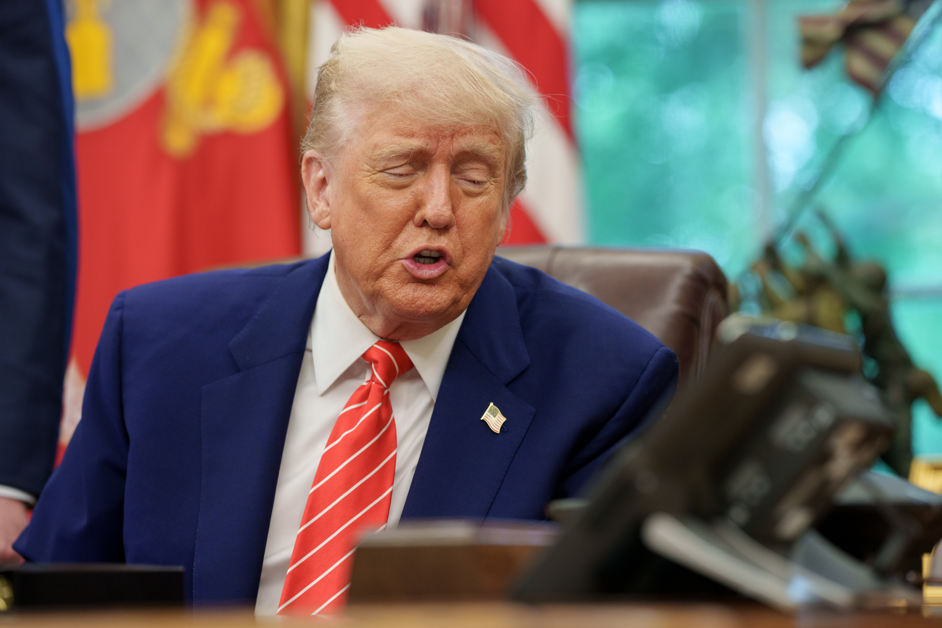 美國總統川普在談論與中國的貿易談判時，突然提及「統一」一詞，引發議論。