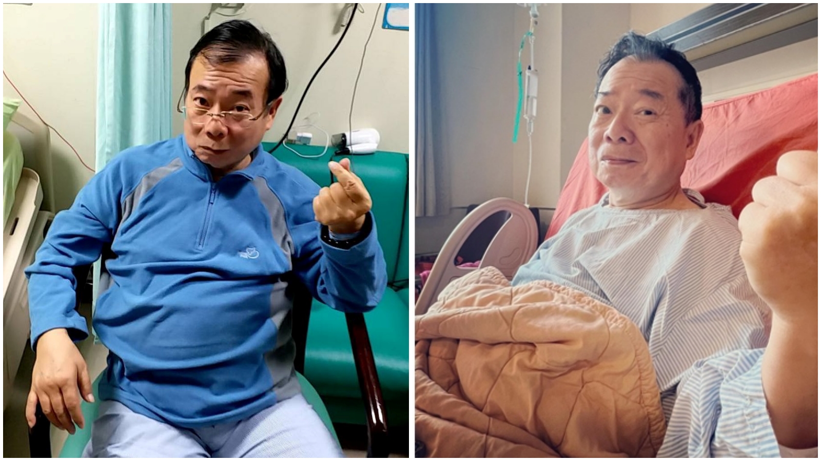 廖峻驚傳3度中風住進加護病房。（翻攝自錦德臉書）