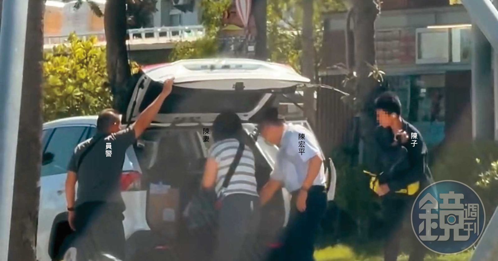 台東警分局長陳宏平要求員警開偵防車，載他和妻兒到處吃喝玩樂。（讀者提供）