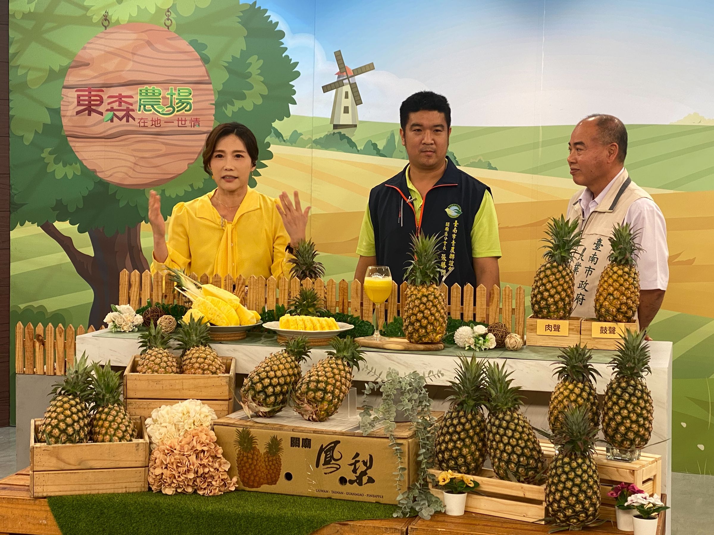 臺南鮮甜的鳳梨為東森購物每年暢銷的水果。 