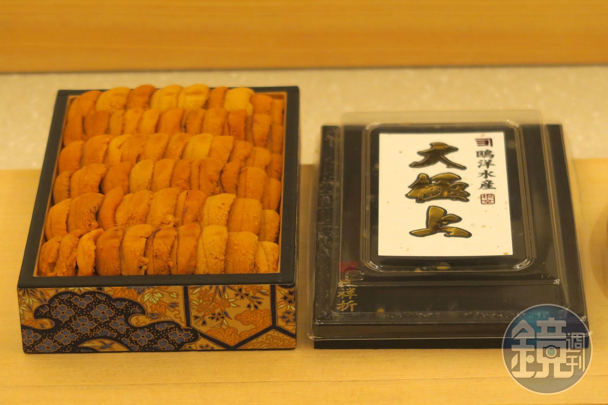 鷗洋水產出品的大極上馬糞海膽，相當少見。