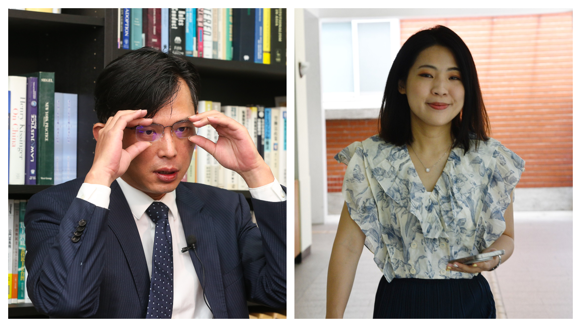 對於朱亞虎遭收押，黃國昌（左）做出回應，而神隱未做評論的徐巧芯（右）則被點名。（本刊資料照）