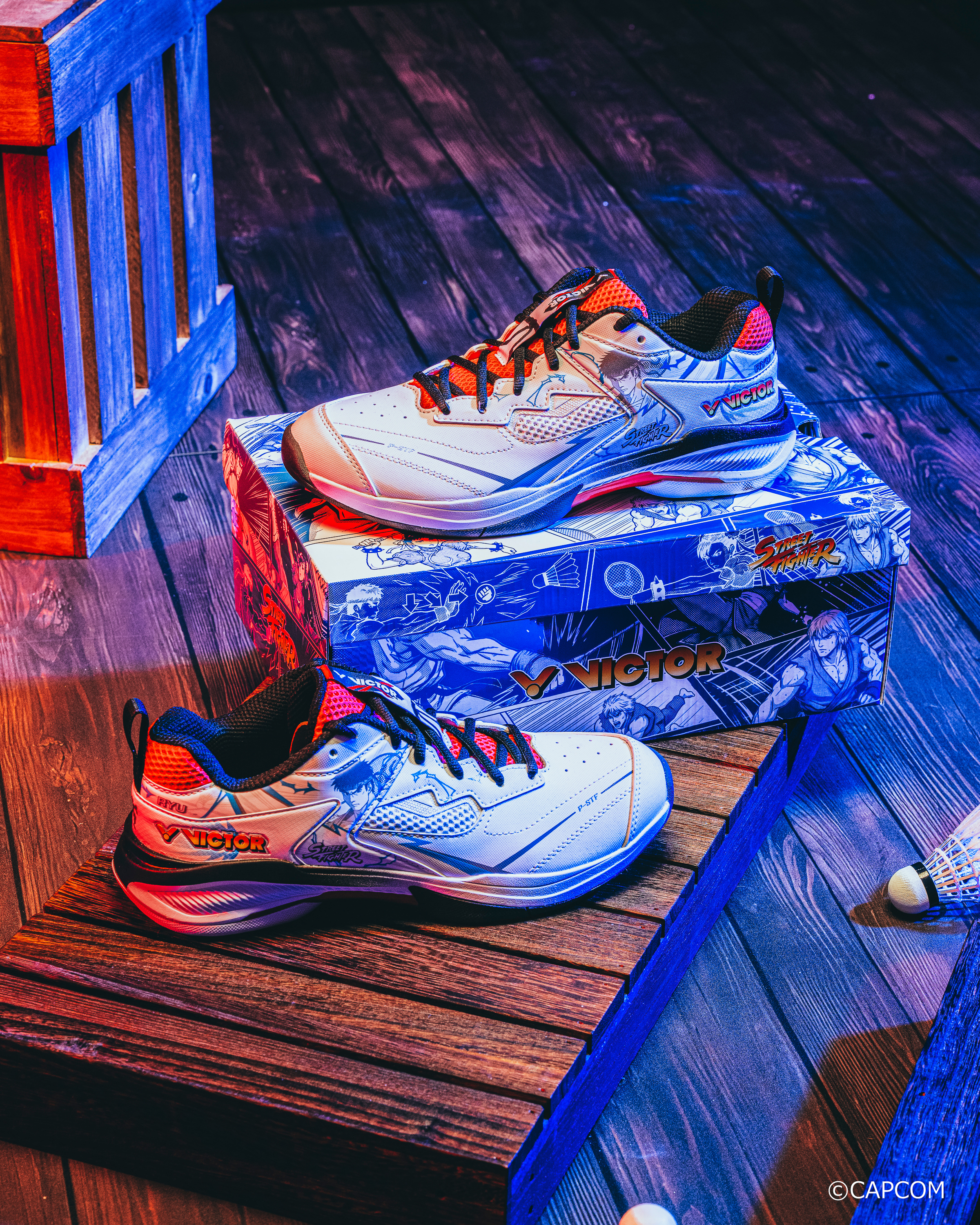 VICTOR x Street Fighter 聯名系列羽球鞋 NT$3,680（VICTOR提供）