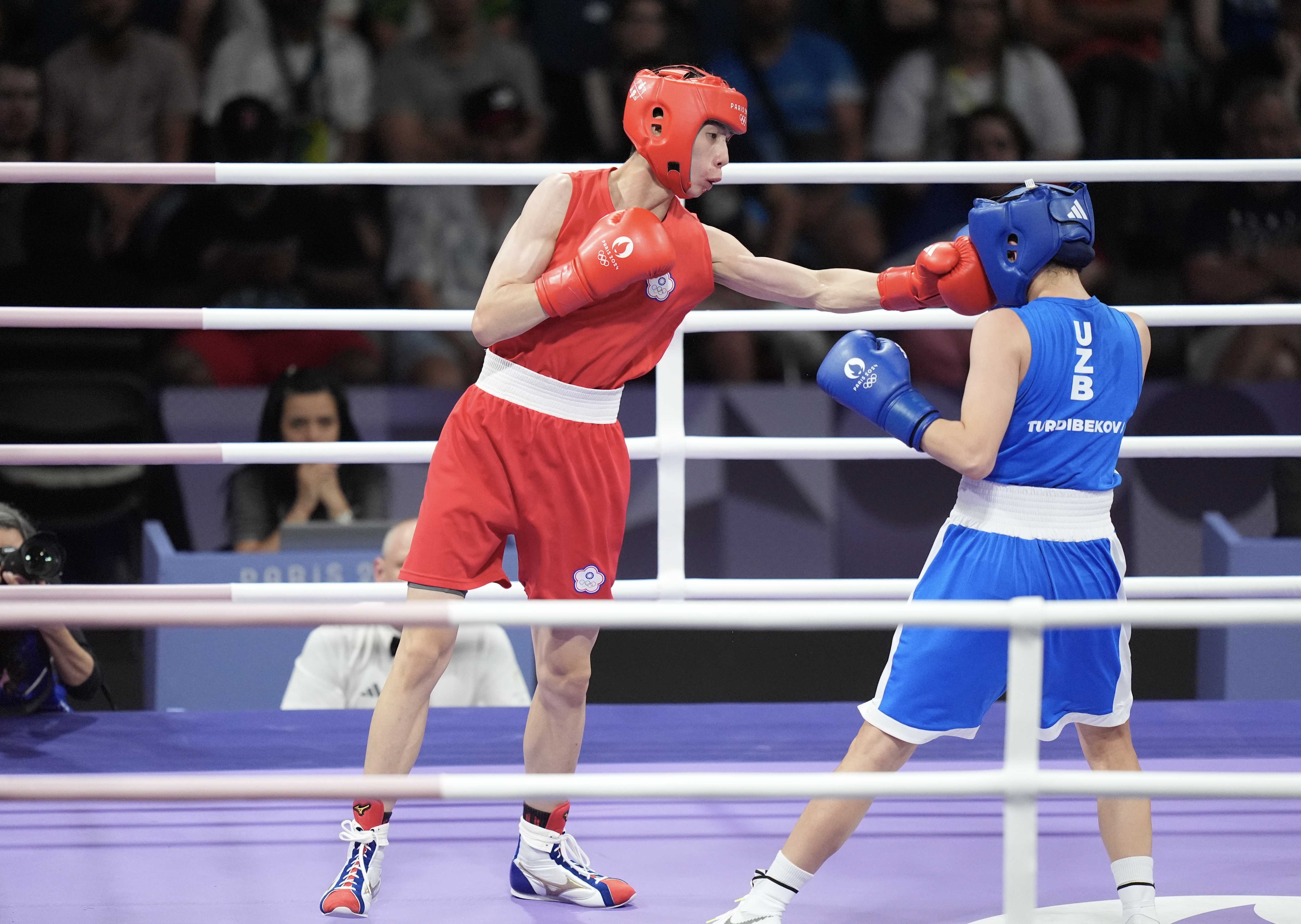 林郁婷已晉級巴黎奧運女子拳擊57公斤級四強，確定有獎牌入袋。（中華奧會提供）