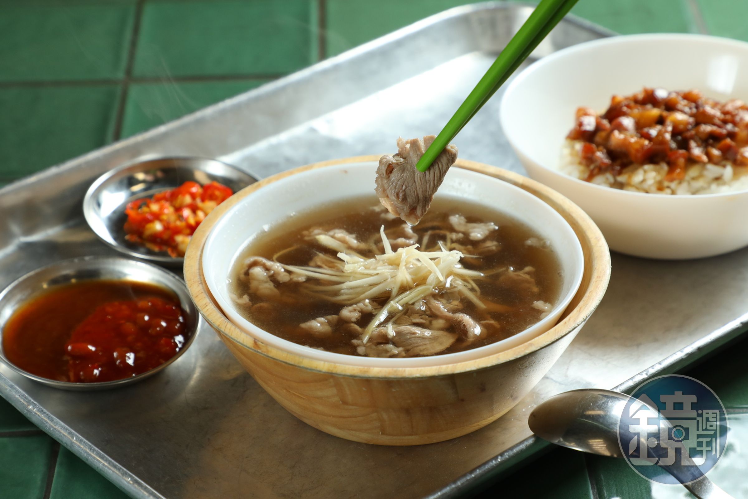 對羊肉味較敏感的人可以先嘗試羊肉片湯，圖為「當歸羊肉片湯」。