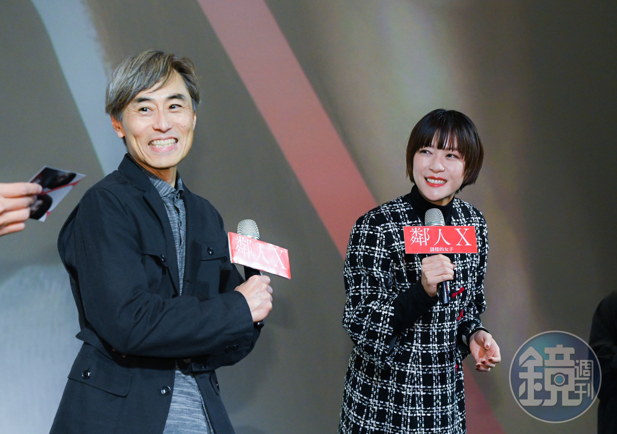 上野樹里(右)昨天與導演熊澤尚人在松仁威秀與台灣影迷互動,留下深刻印象。