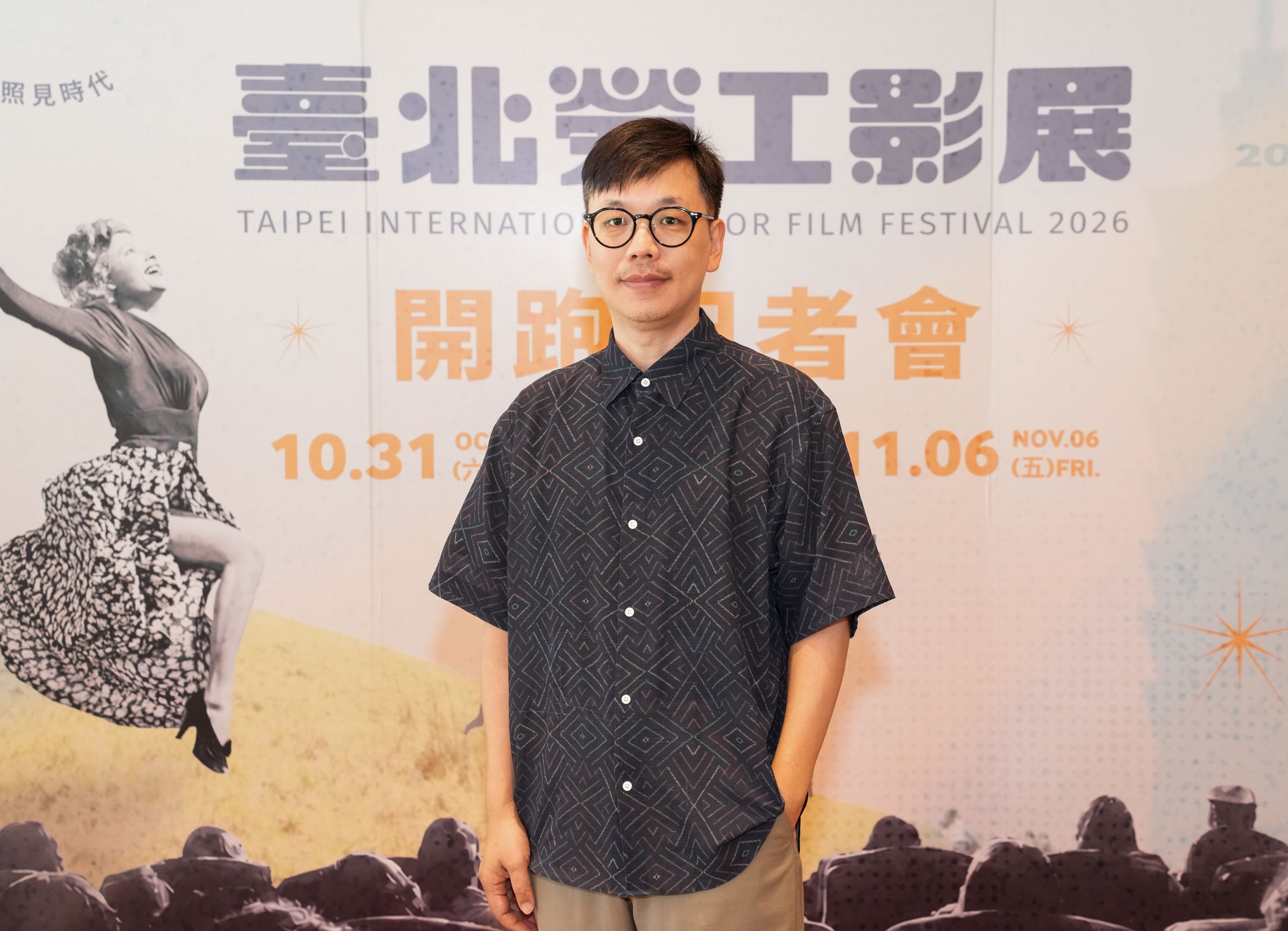 導演侯季然擔任代言人及評審,他表示電影幕後就是高度密集的勞動現場,「影像工作者同樣也是勞動者」。(電影戲劇業職業工會提供)