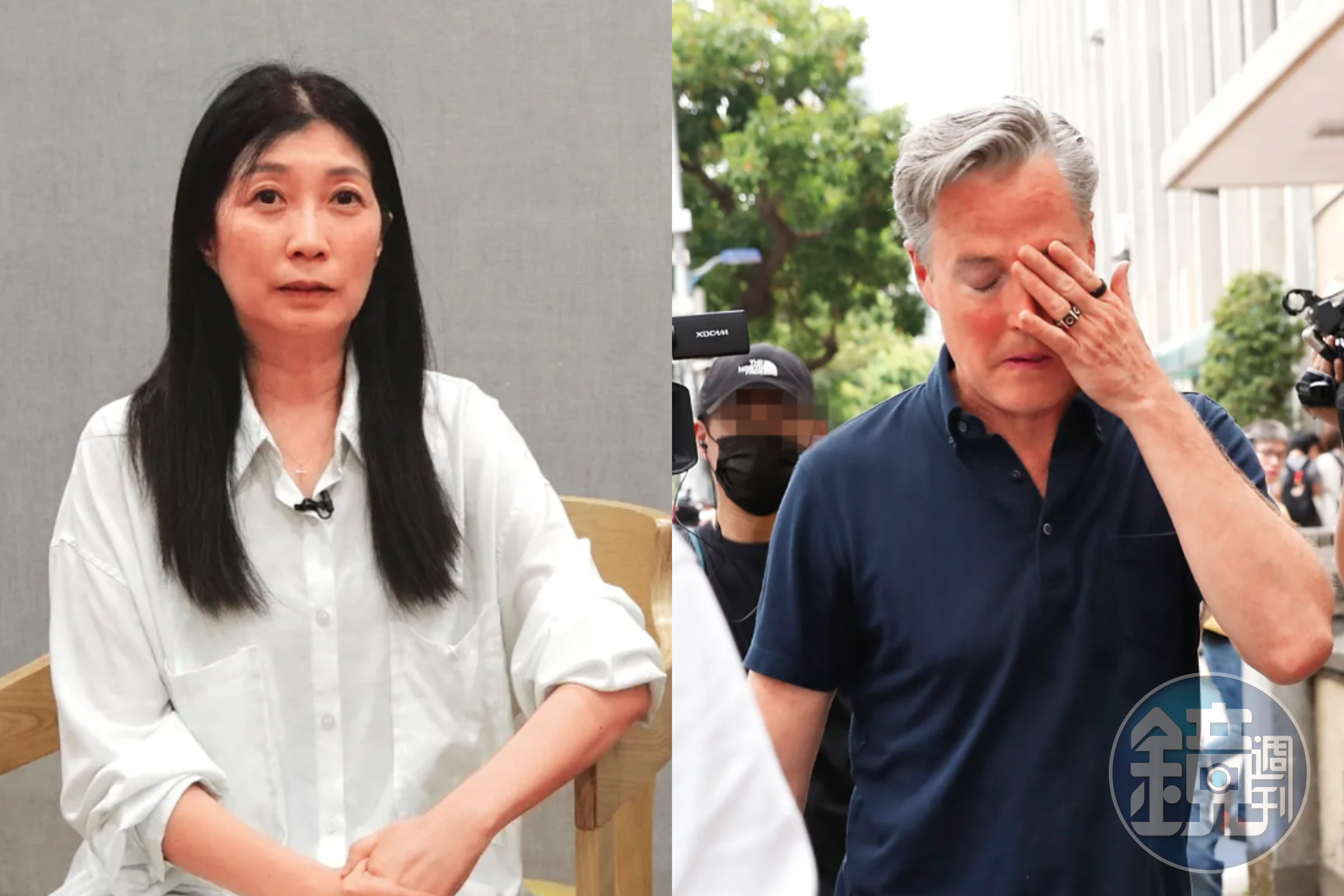 士林地院今日判准藝人黃嘉千（左）與丈夫夏克立（右）離婚。
